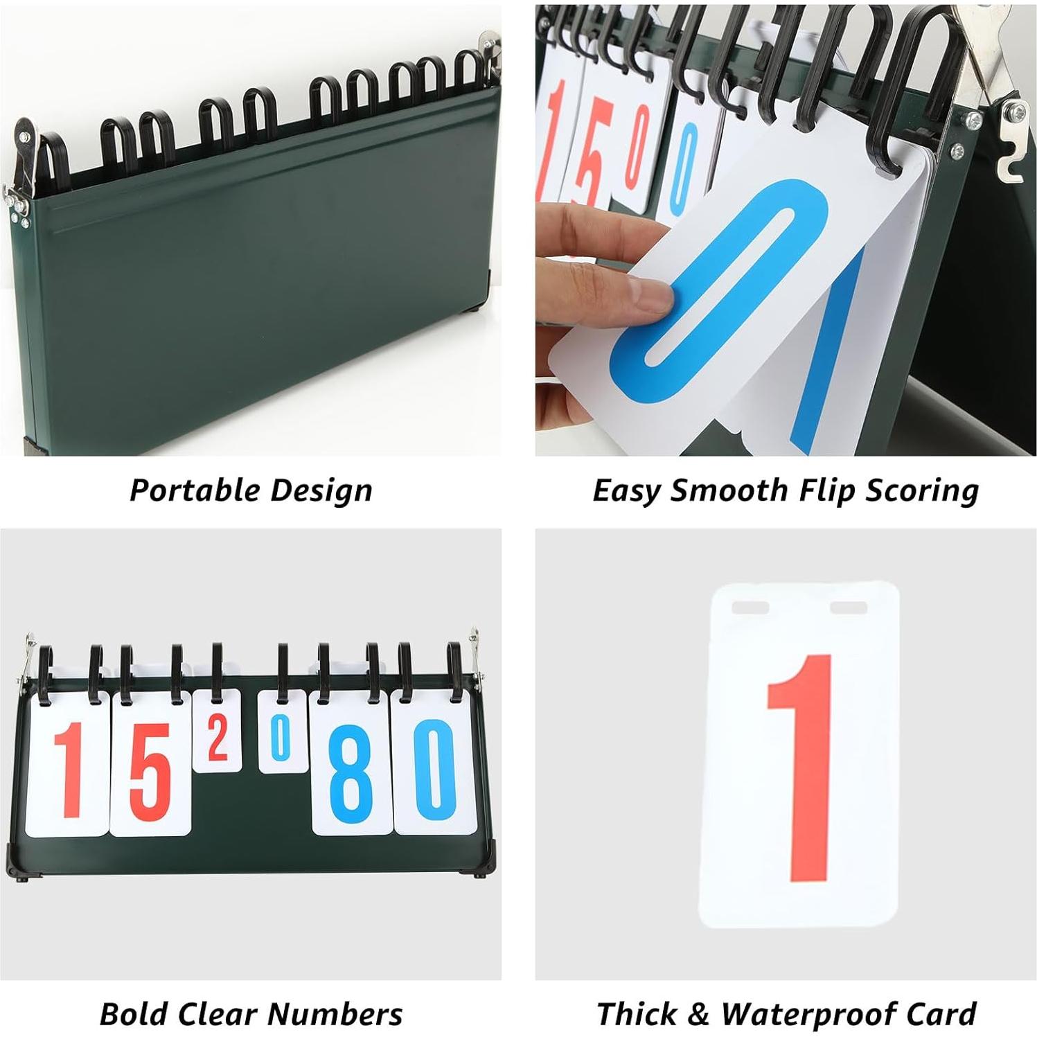 Tablero de Puntuación Portátil LOEQIAN 6 Dígitos para Deportes