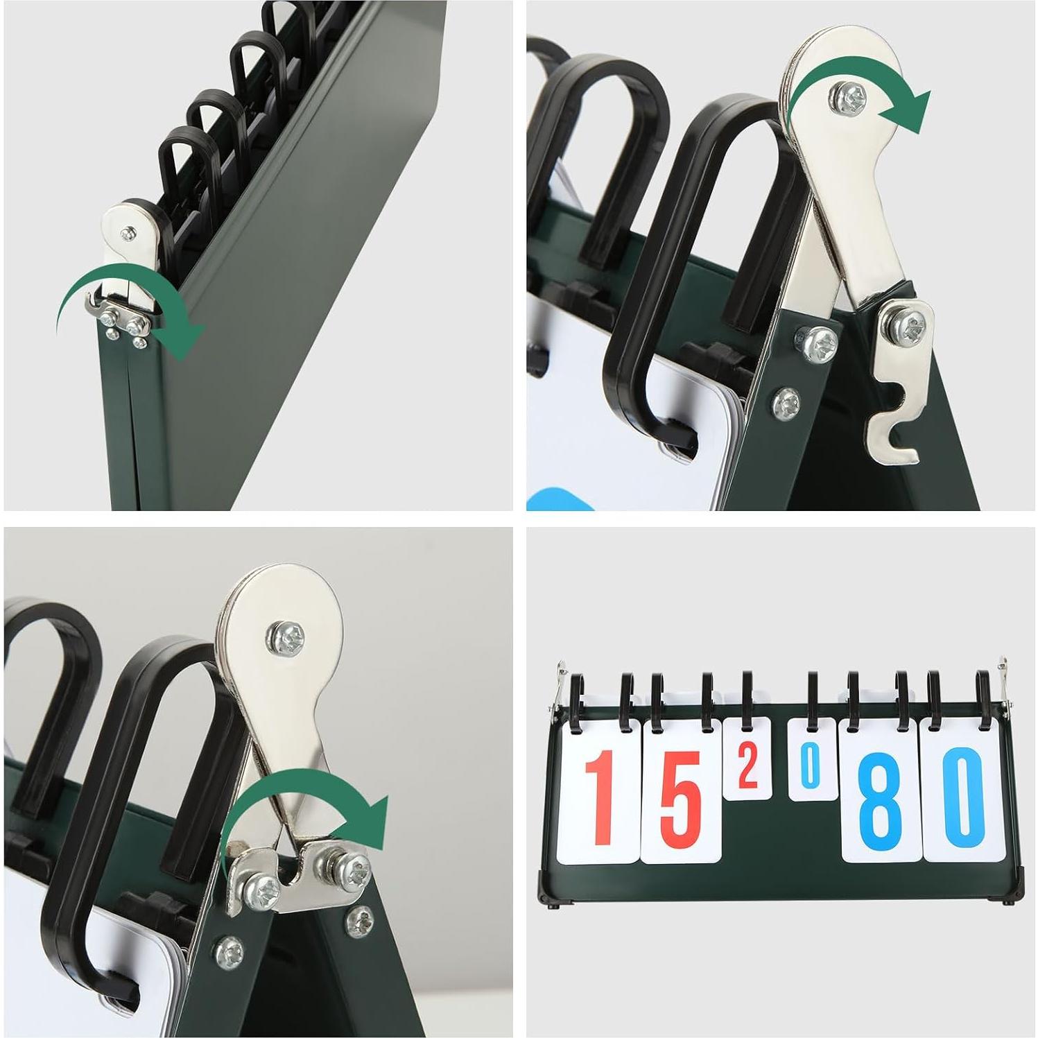 Tablero de Puntuación Portátil LOEQIAN 6 Dígitos para Deportes