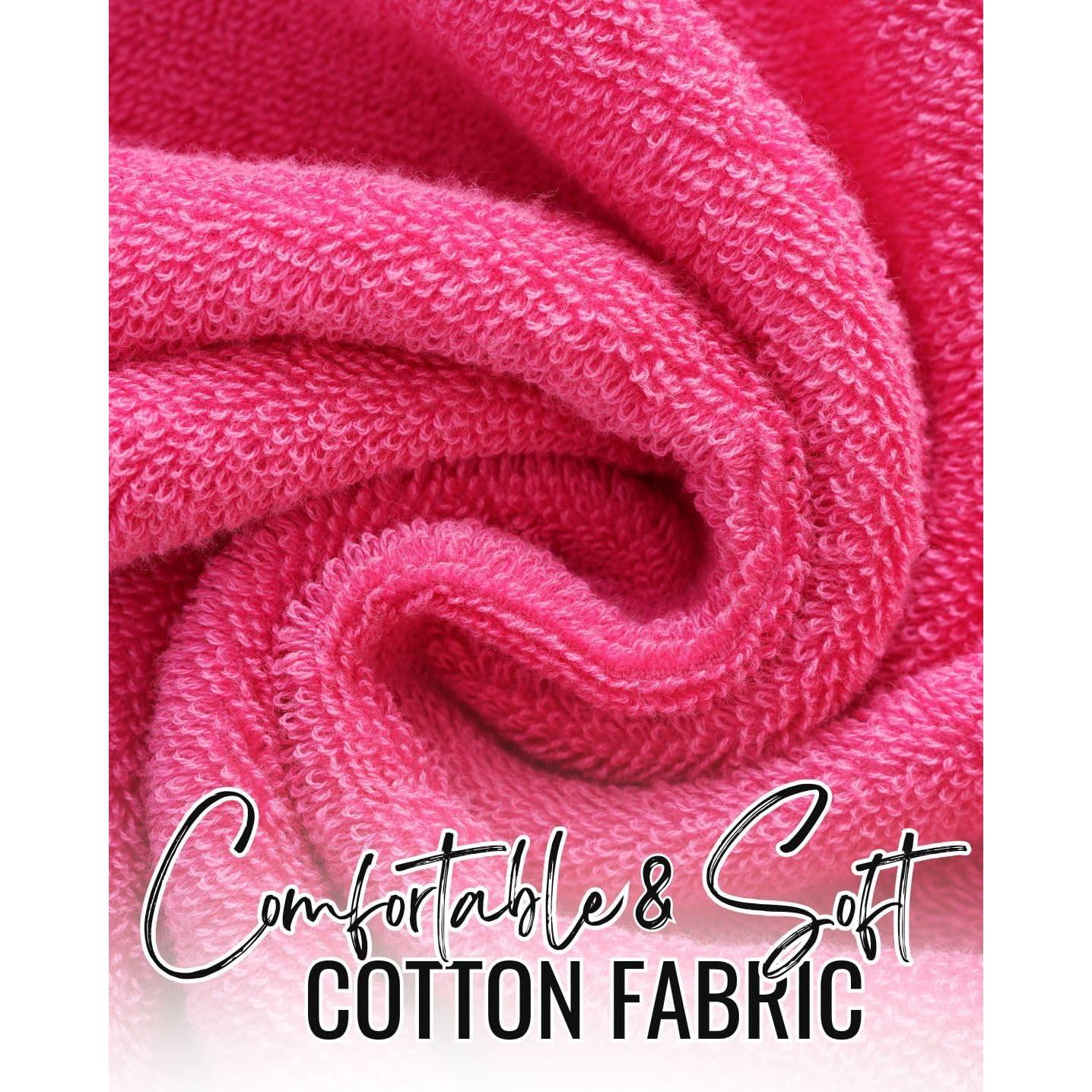 Toalla de Tenis Bordada CybGene Rosa Fucsia 33.7x18.9cm