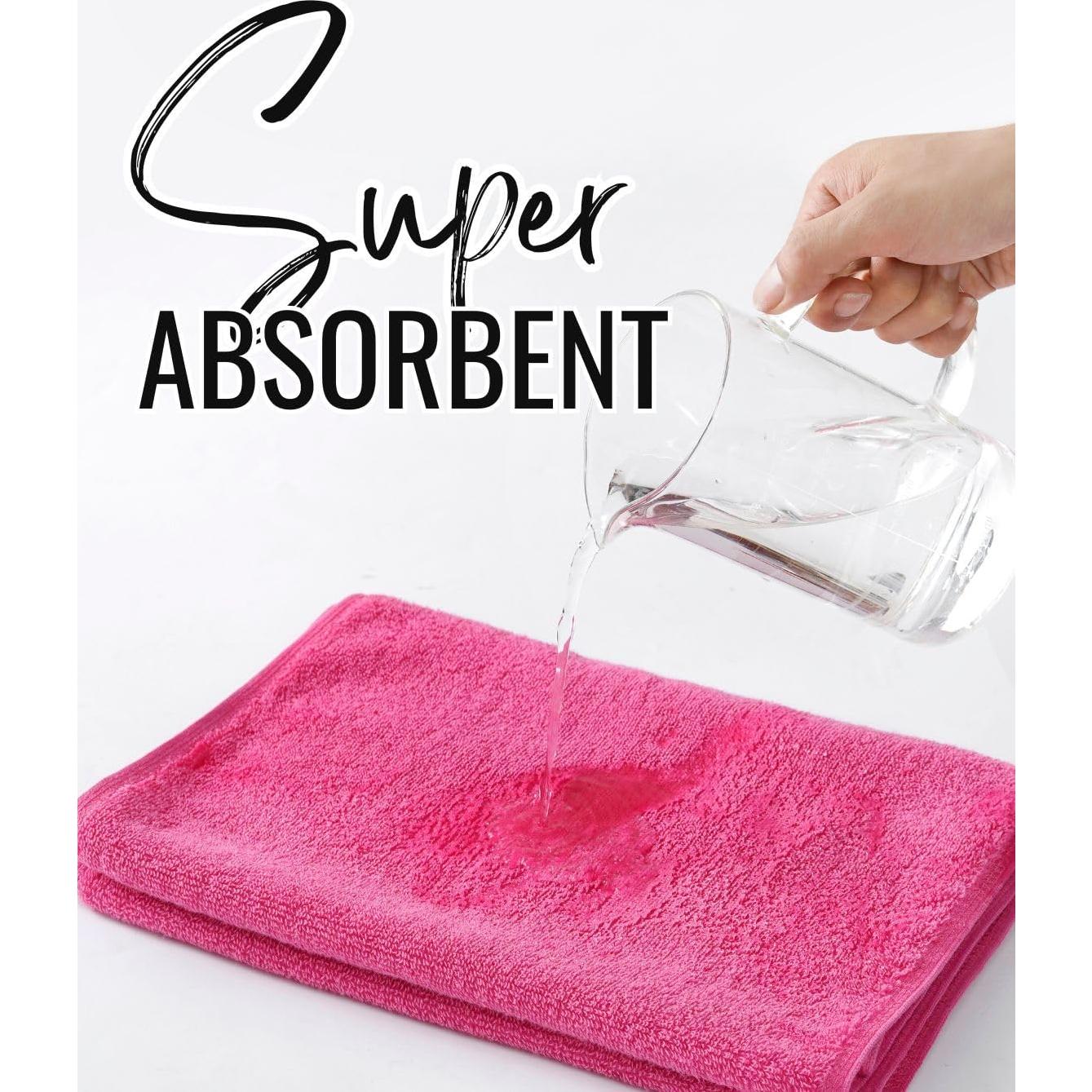 Toalla de Tenis Bordada CybGene Rosa Fucsia 33.7x18.9cm