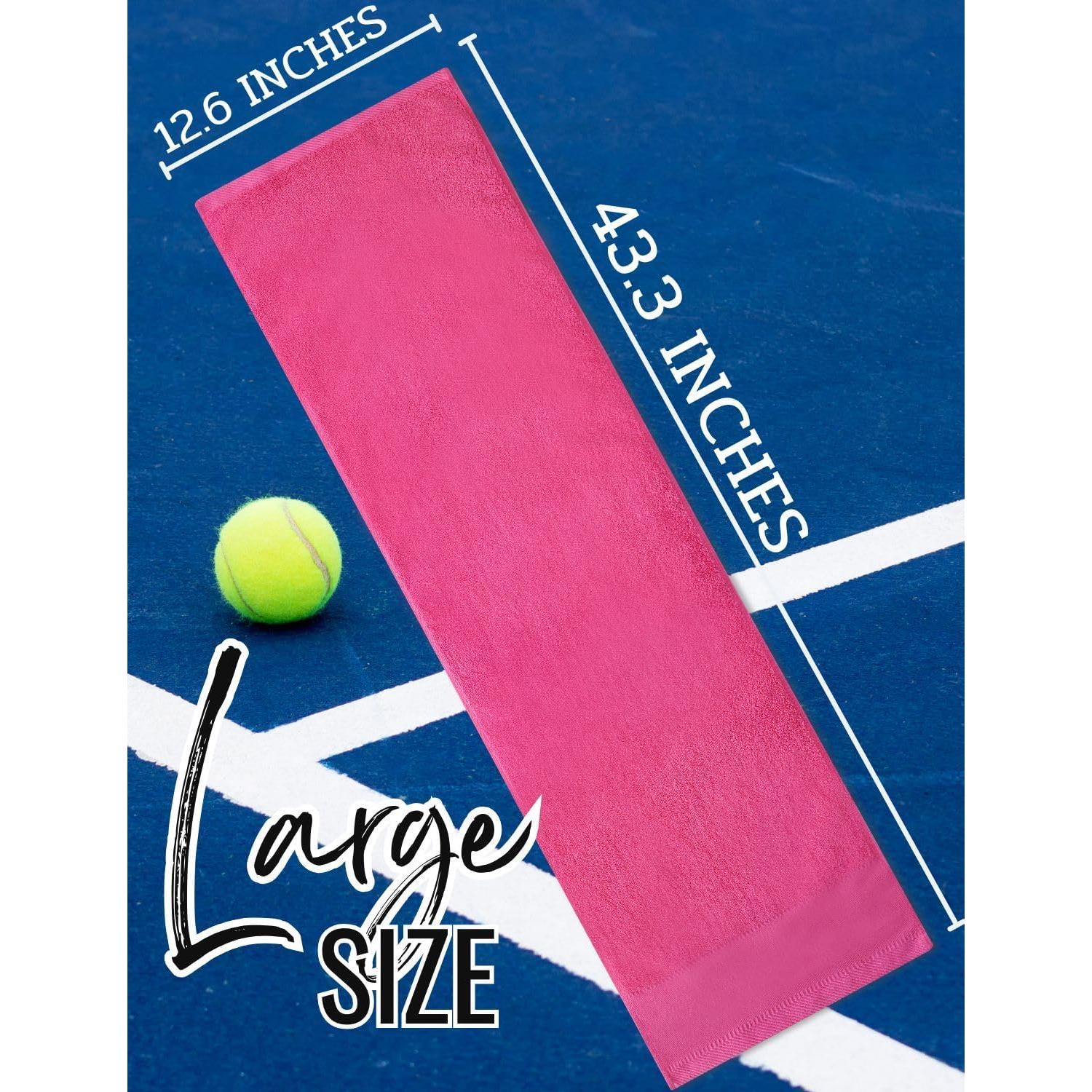 Toalla de Tenis Bordada CybGene Rosa Fucsia 33.7x18.9cm