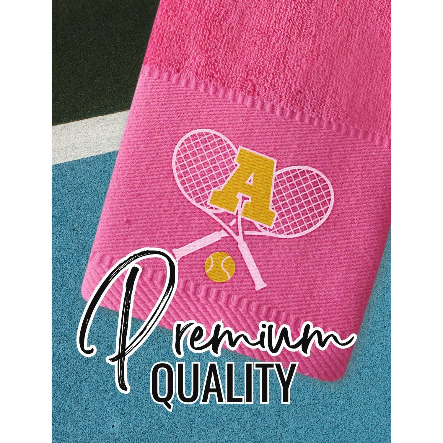 Toalla de Tenis Bordada CybGene Rosa Fucsia 33.7x18.9cm