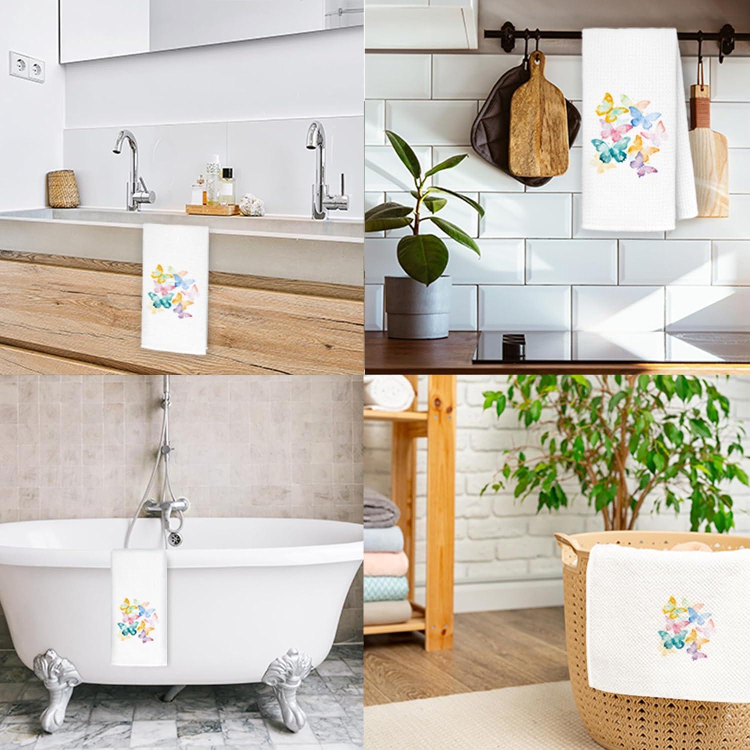 Toallas de Cocina Exqcom Mariposa 40x60 cm Decorativas