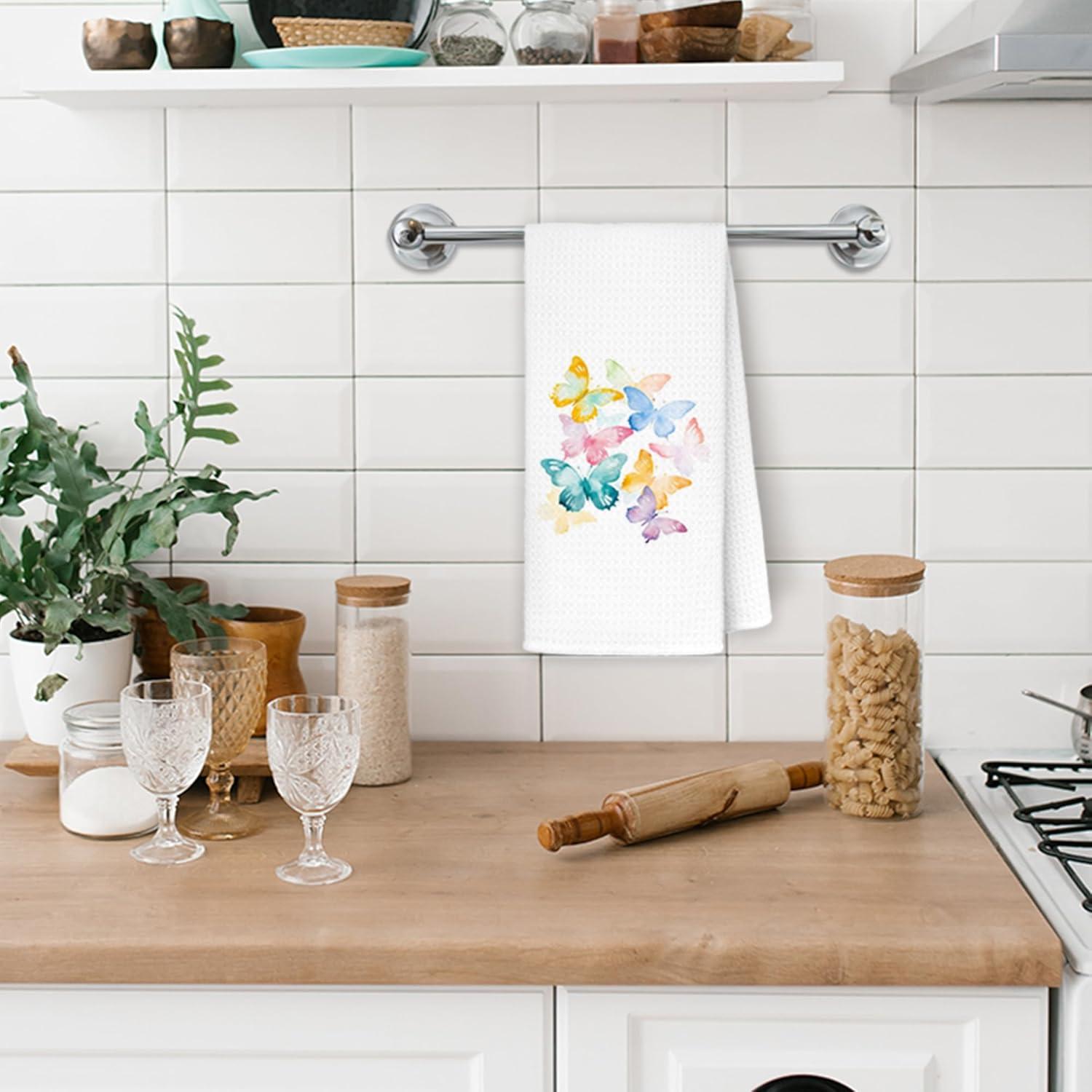 Toallas de Cocina Exqcom Mariposa 40x60 cm Decorativas