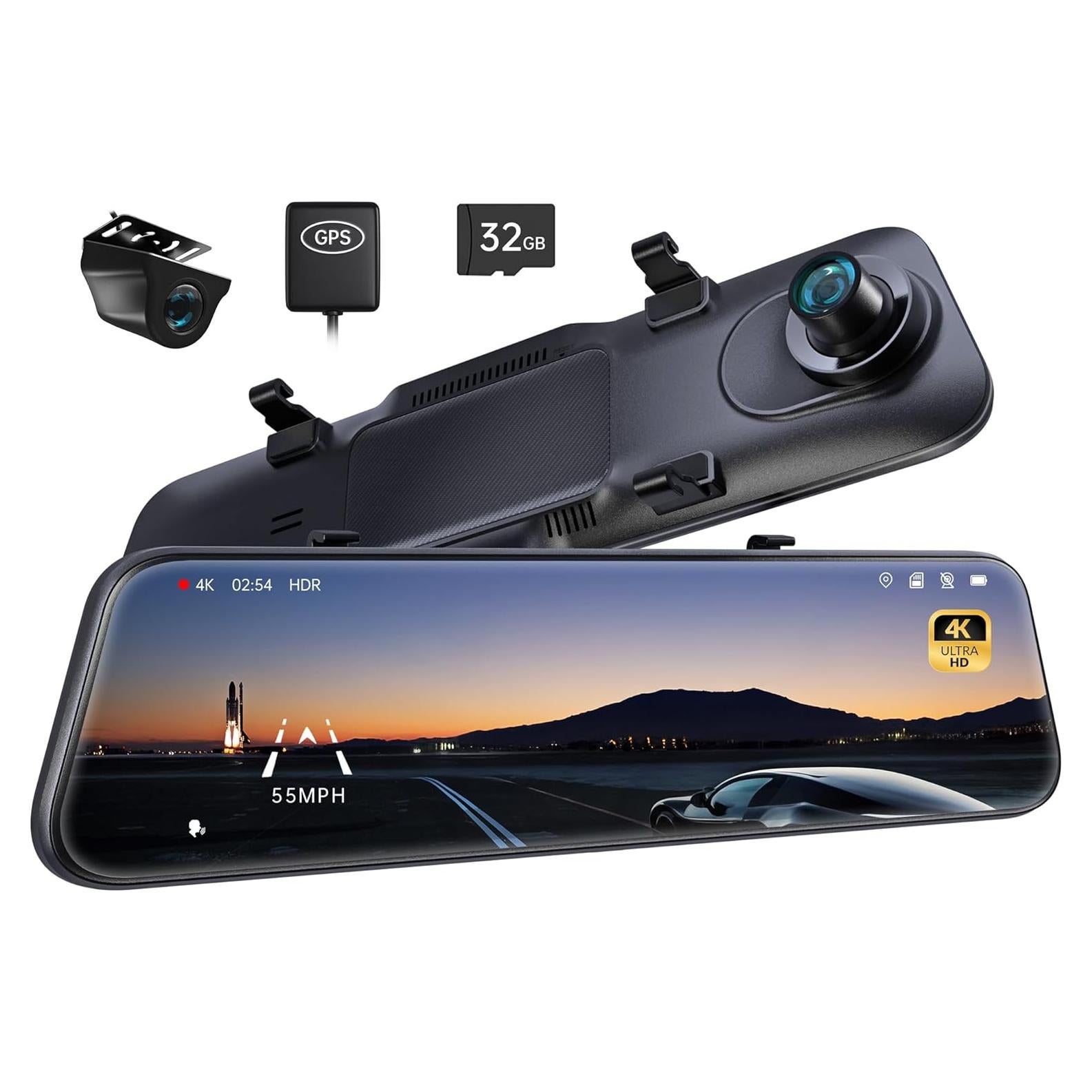 Cámara de Espejo Pelsee P12 Pro 4K con ADAS y GPS