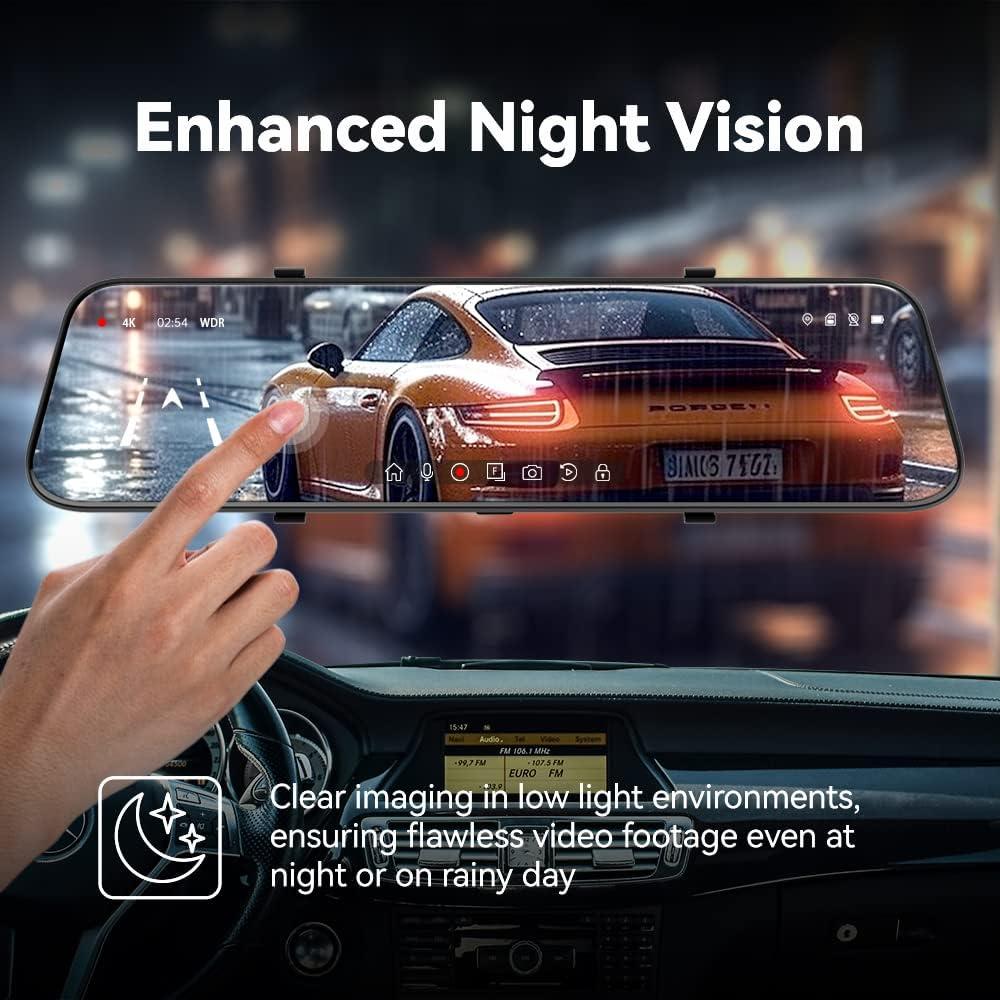 Cámara de Espejo Pelsee P12 Pro 4K con ADAS y GPS