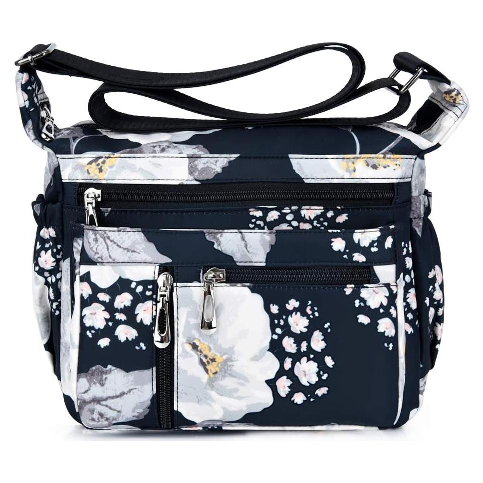 Bolso Cruzado Floral para Mujeres 27.94x20.99x10.99cm