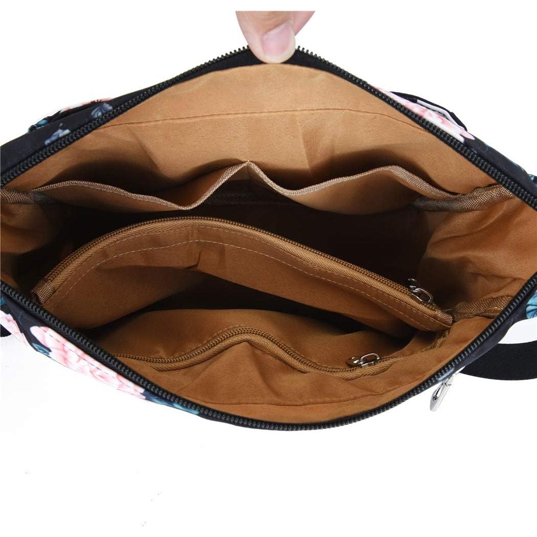 Bolso Cruzado Floral para Mujeres 27.94x20.99x10.99cm