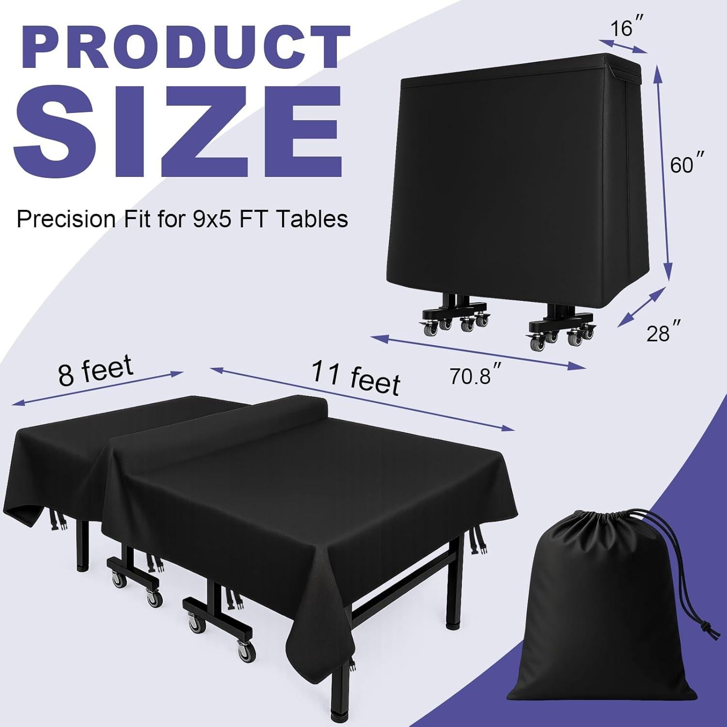 Cubierta de Mesa de Ping Pong MCCKLE 2.74x1.52m Impermeable