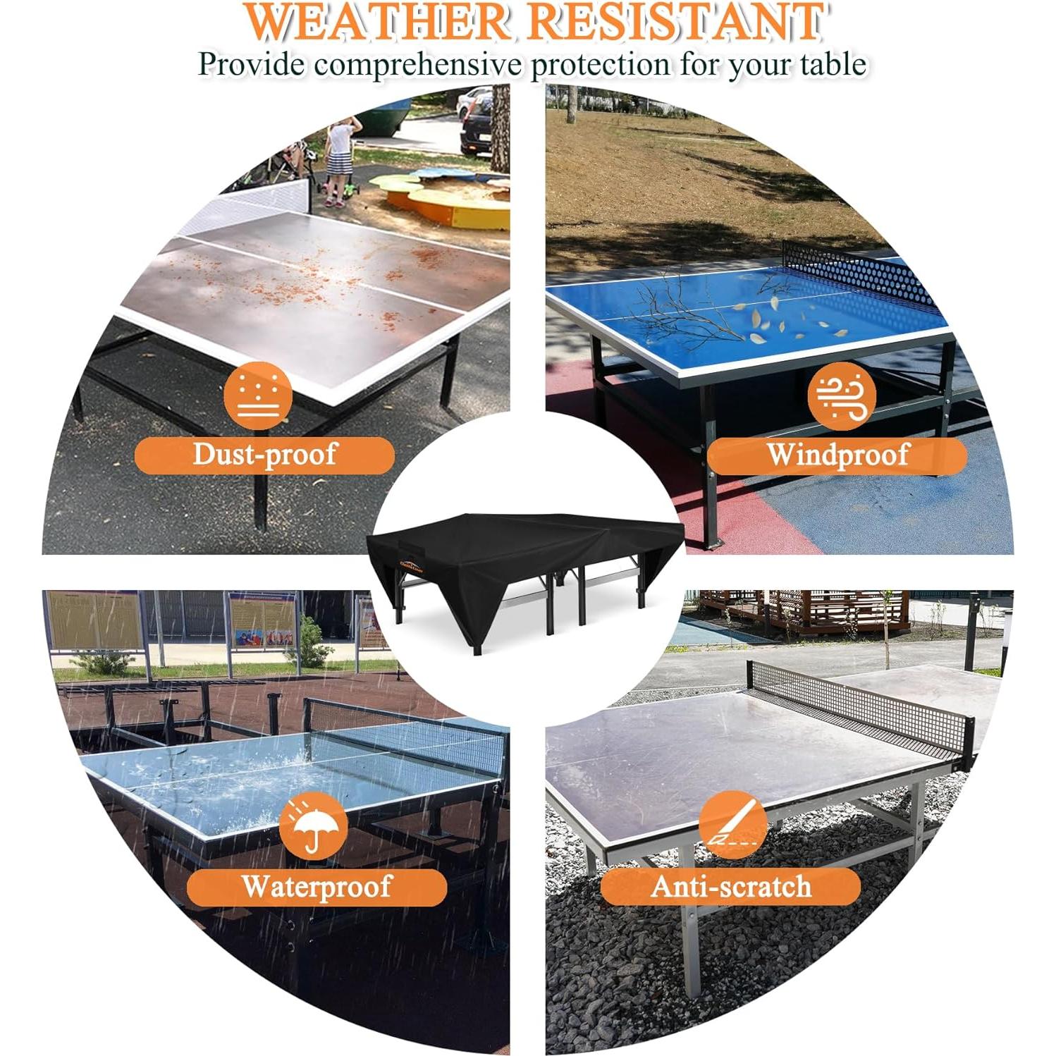 Cubierta de Mesa de Ping Pong Cholila Cover 279x152cm Impermeable
