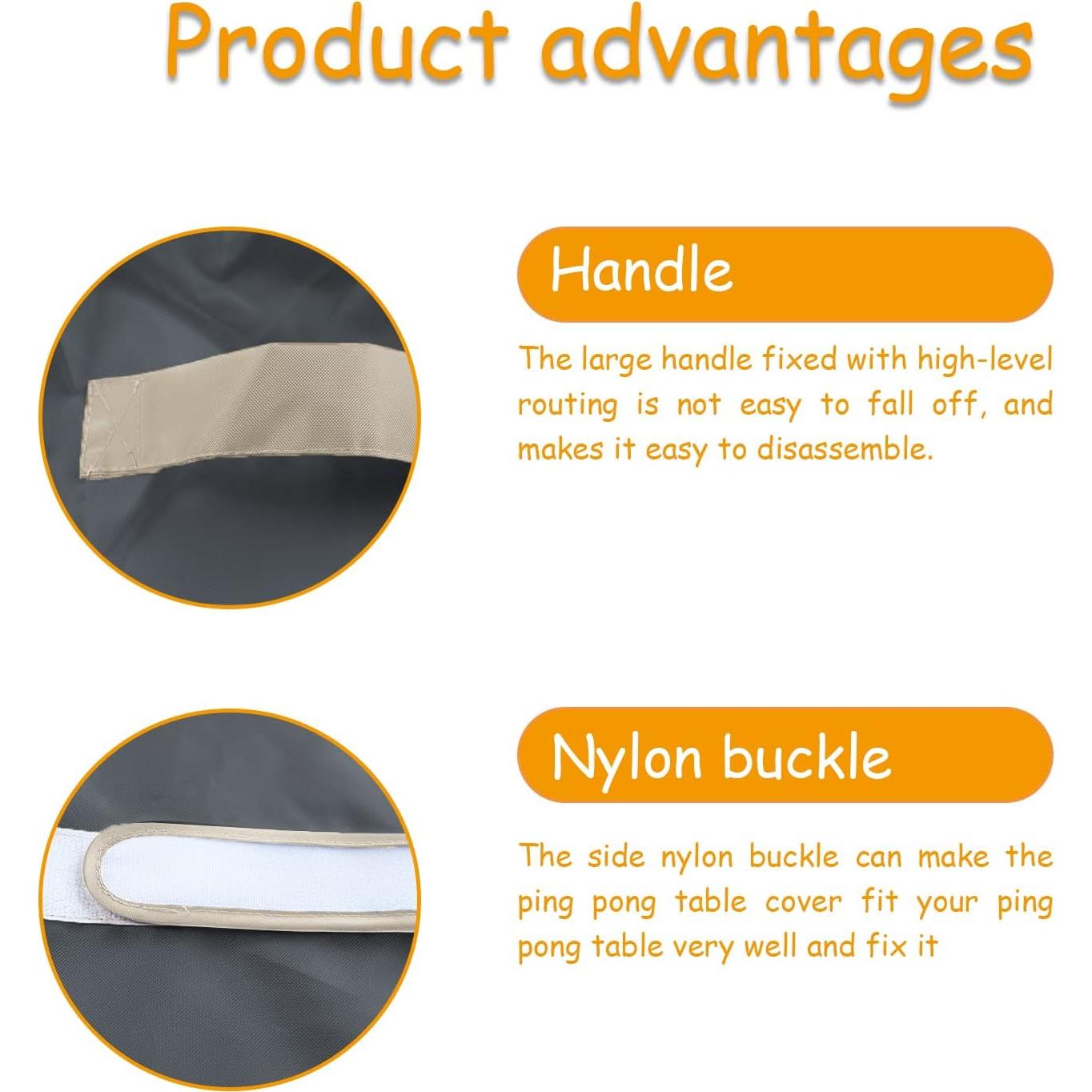 Cubierta de Mesa de Tenis SOKINGCOVER Impermeable 165x71x185cm