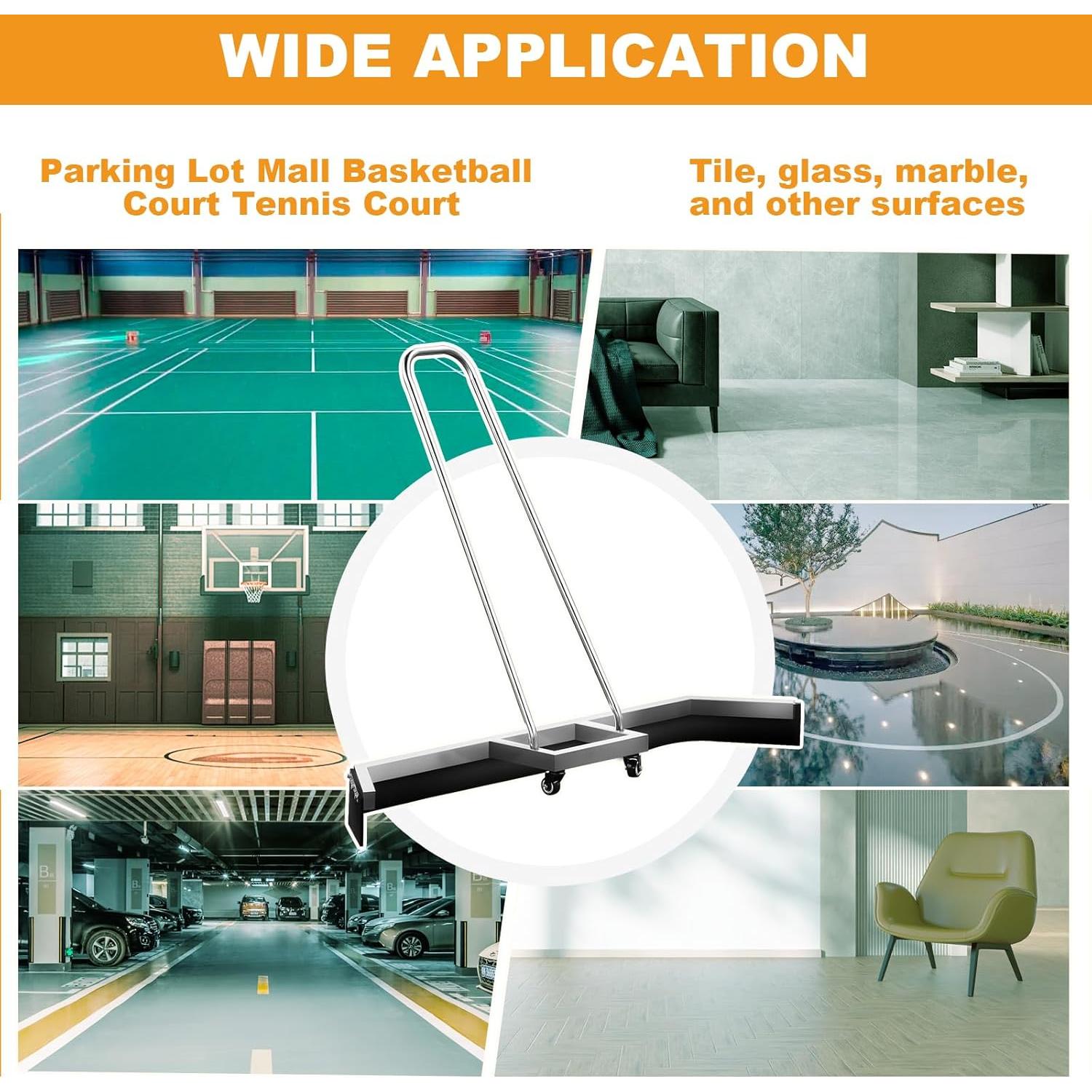 Raspador de Piso para Cancha de Tenis Supvision 137.2cm Acero Inoxidable