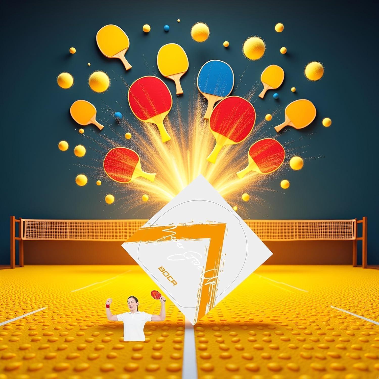 Hojas de Goma para Tenis de Mesa Tnyvm TYA136 - 2 Pcs 17x17cm