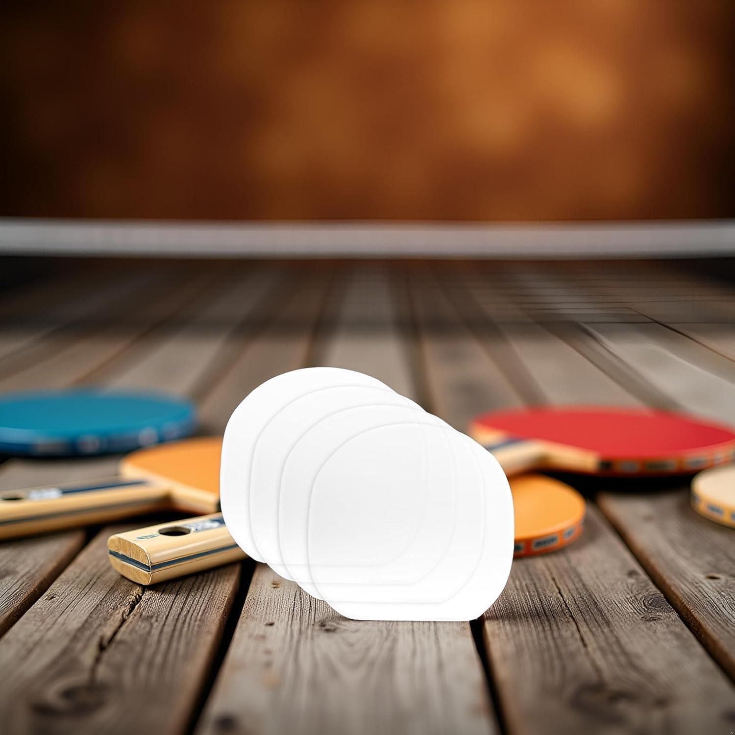 4 Películas Adhesivas Transparentes Junfamilee para Palas de Tenis de Mesa