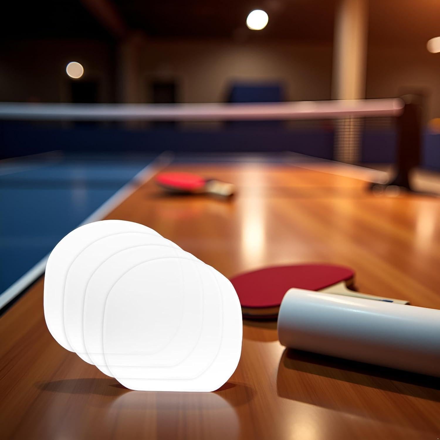 4 Películas Adhesivas Transparentes Junfamilee para Palas de Tenis de Mesa