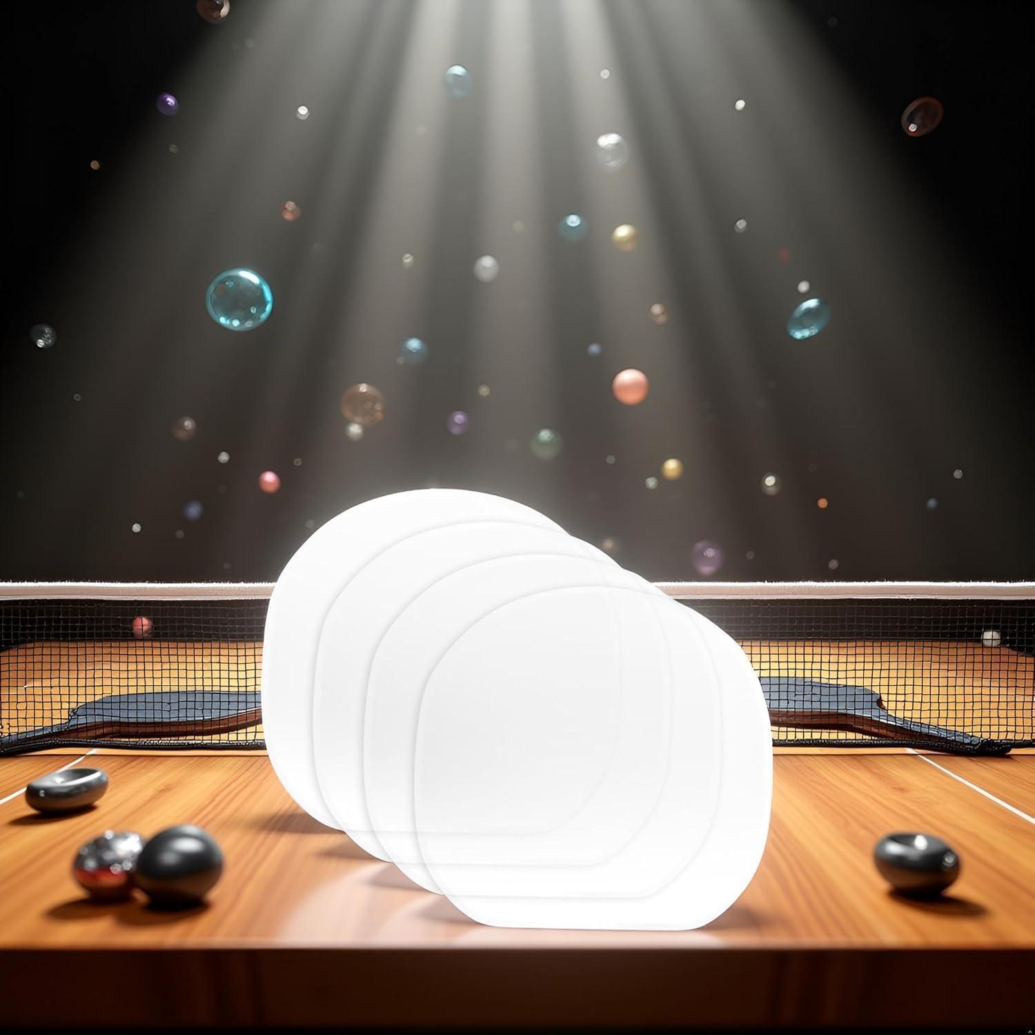 4 Películas Adhesivas Transparentes Junfamilee para Palas de Tenis de Mesa