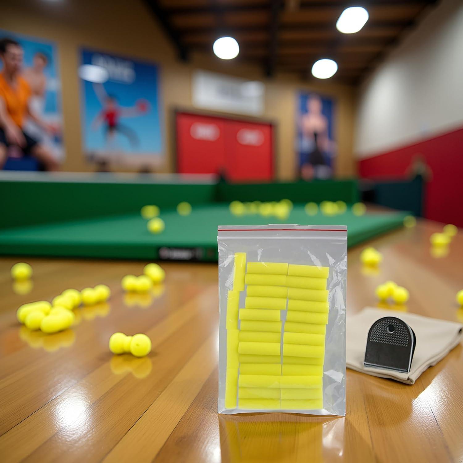 Conjunto de 30 Cepillos de Esponja Cilíndricos Jizlan Amarillos