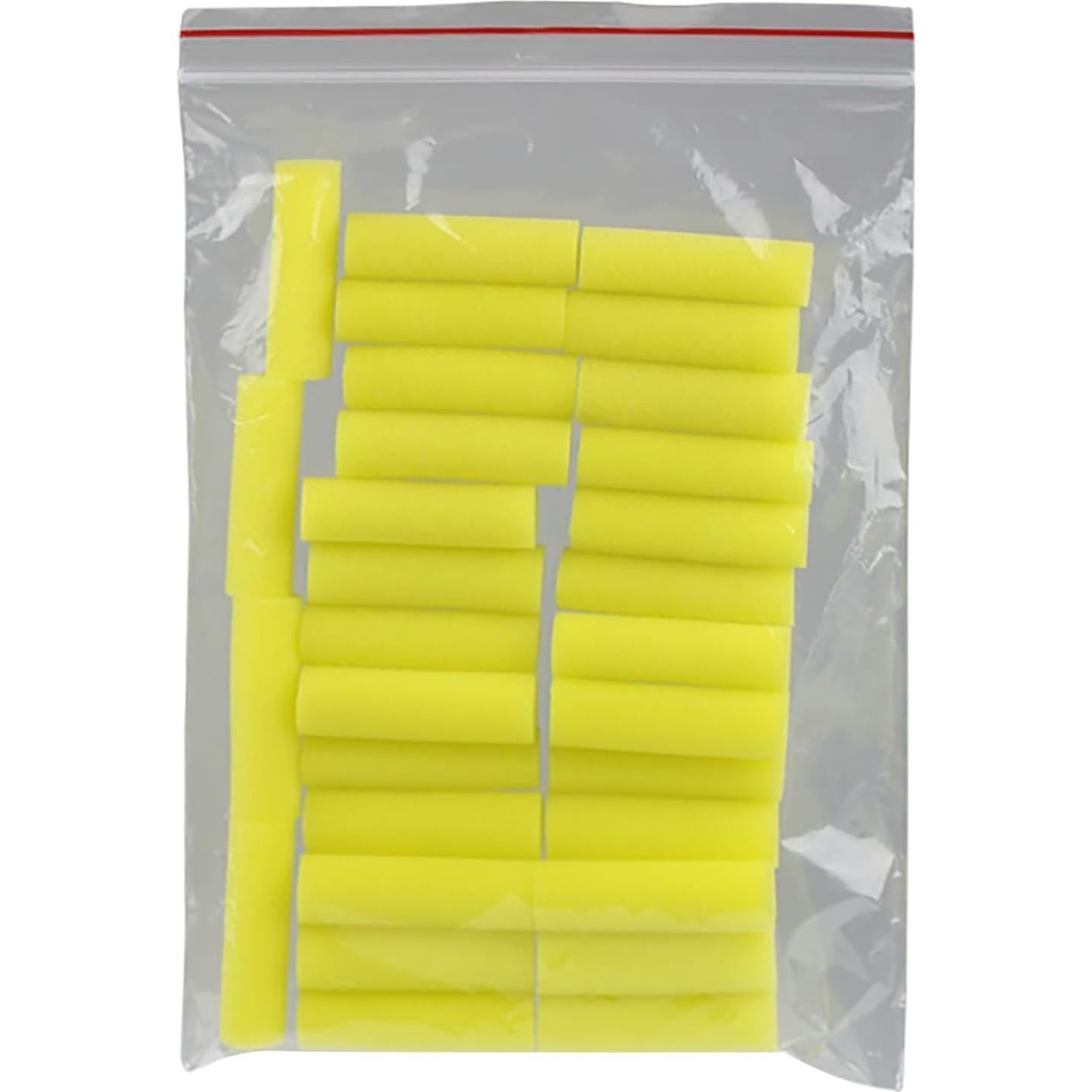 Conjunto de 30 Cepillos de Esponja Cilíndricos Jizlan Amarillos