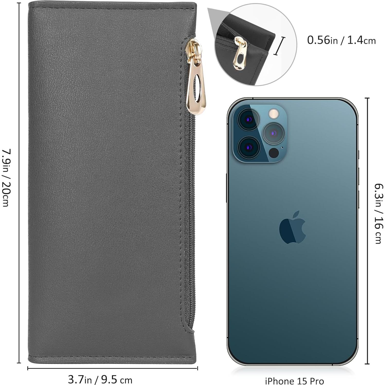 Billetera Bifold Tipmile Gris Oscuro con Bloqueo RFID