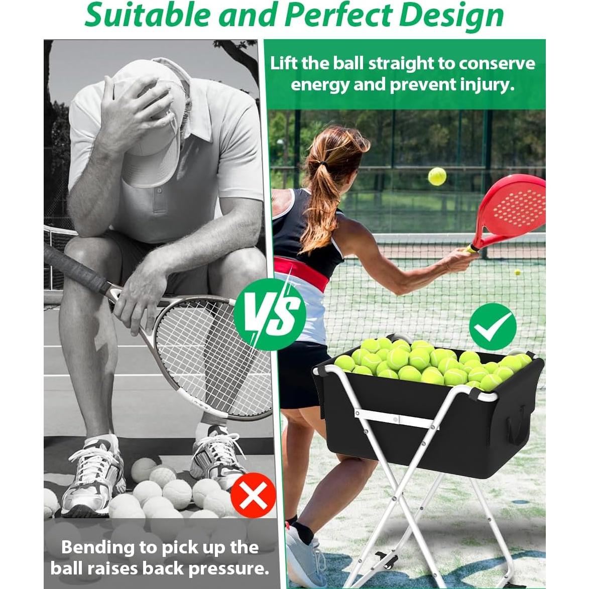 Carro Recolector de Pelotas Ardier - Soporte Plegable Blanco