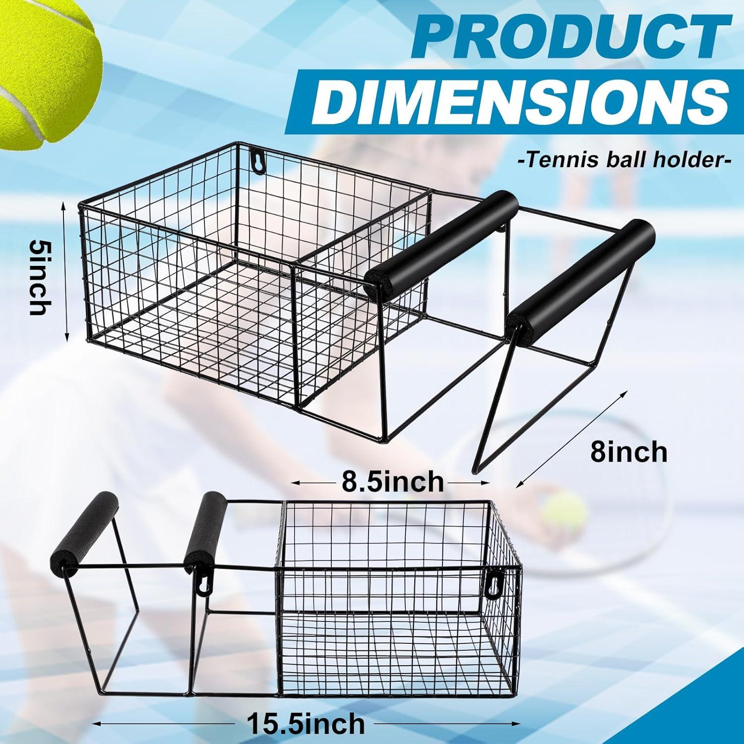 Soporte de Raquetas de Tenis y Pelotas Zonon Montado en Pared