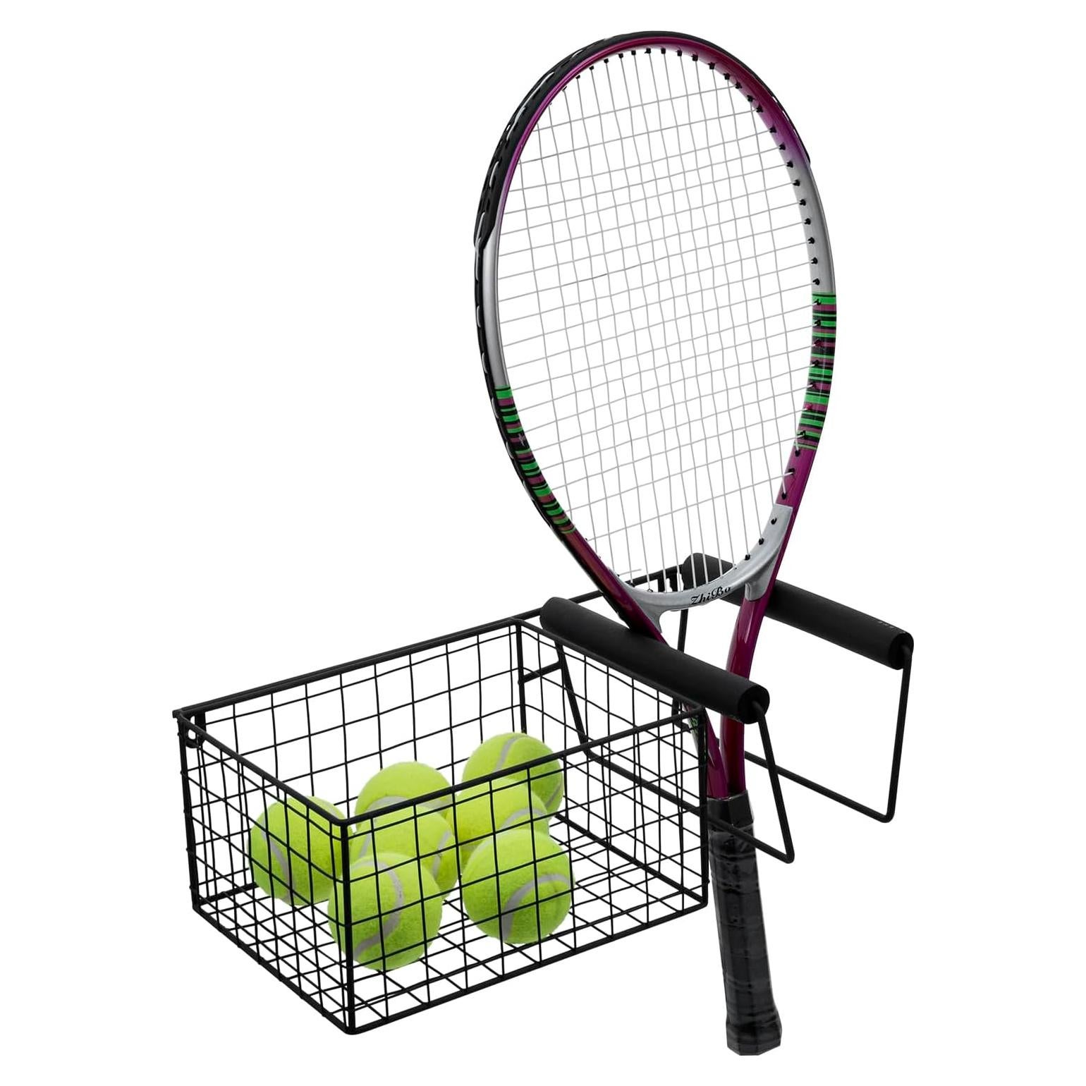 Cesta de Almacenamiento de Raquetas y Pelotas MyGift Metal