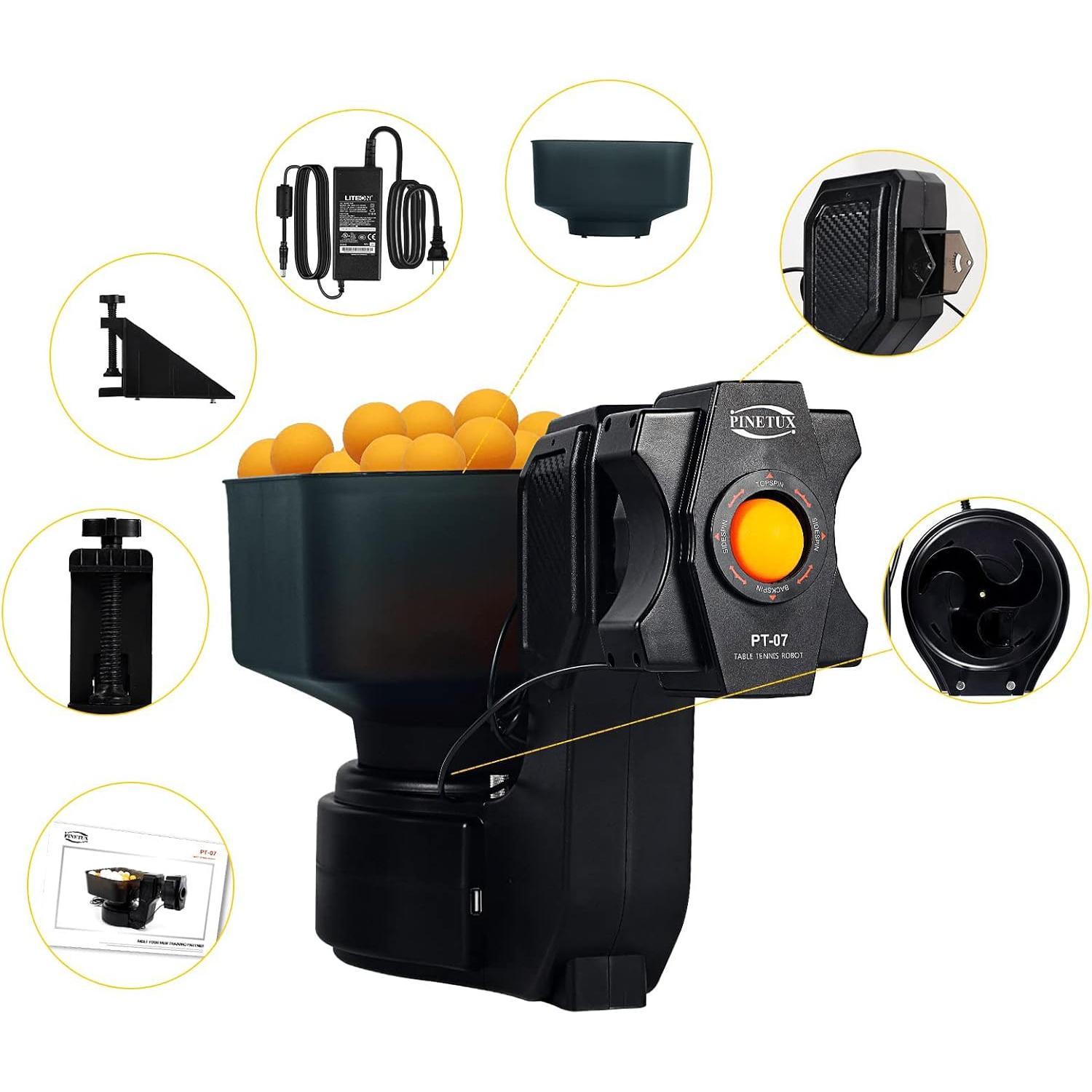 Robot Lanzador de Pelotas de Ping Pong ZXMT PT-07 Avanzado