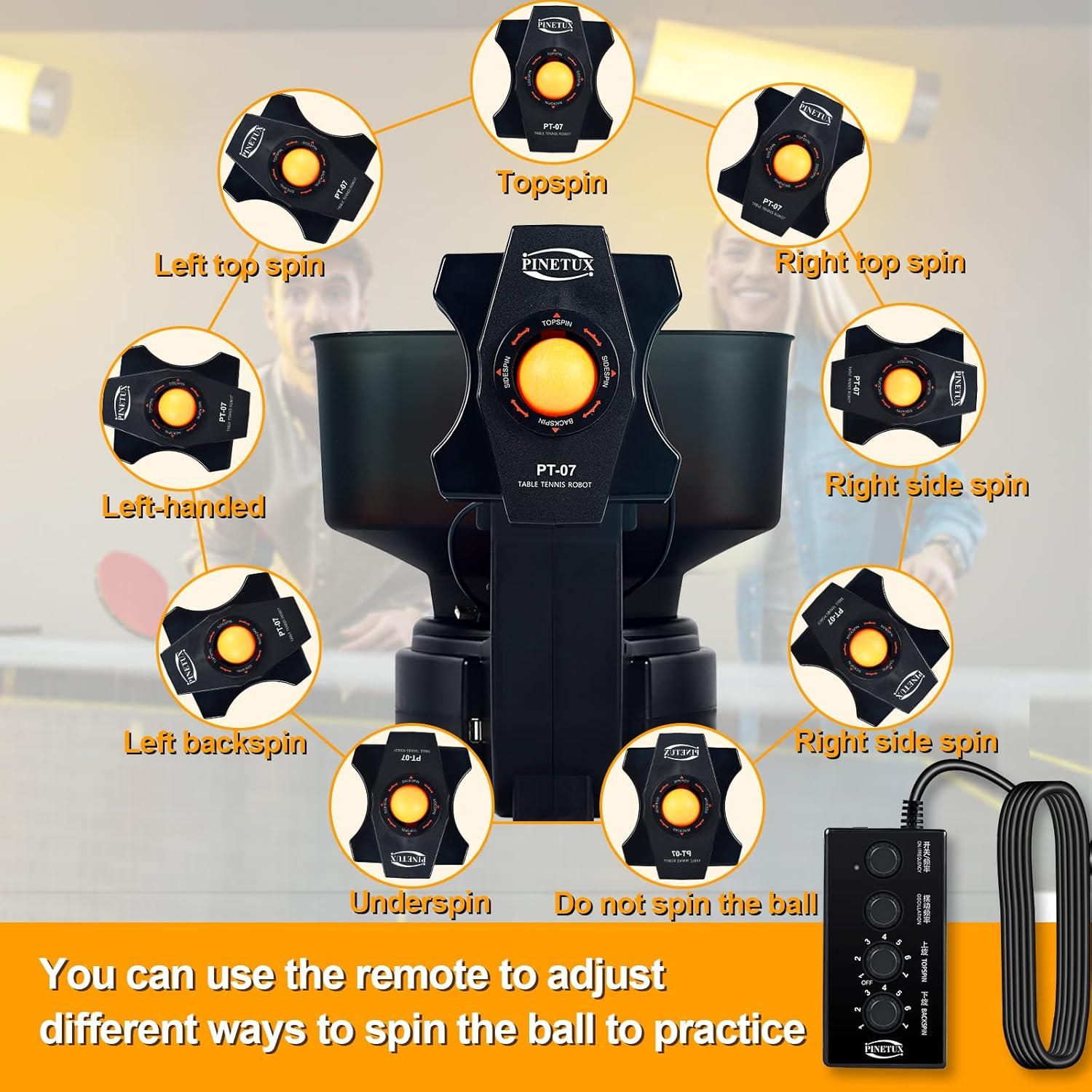 Robot Lanzador de Pelotas de Ping Pong ZXMT PT-07 Avanzado