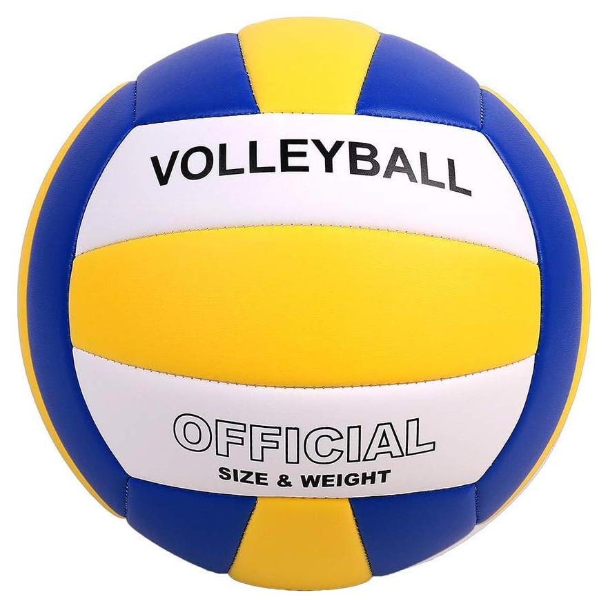 Balón de Voleibol PECOGO Tamaño 5 Cuero PU Suave 20.8 cm