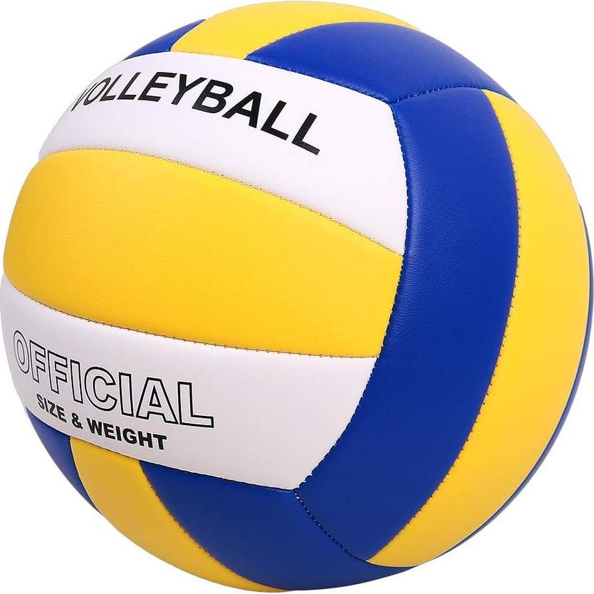 Balón de Voleibol PECOGO Tamaño 5 Cuero PU Suave 20.8 cm