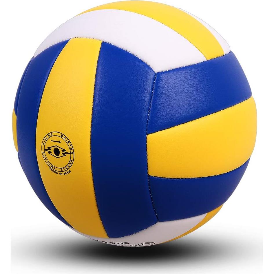 Balón de Voleibol PECOGO Tamaño 5 Cuero PU Suave 20.8 cm