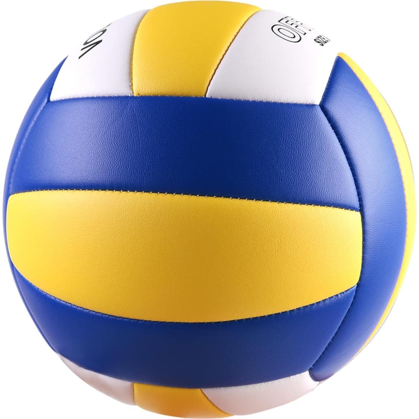 Balón de Voleibol PECOGO Tamaño 5 Cuero PU Suave 20.8 cm