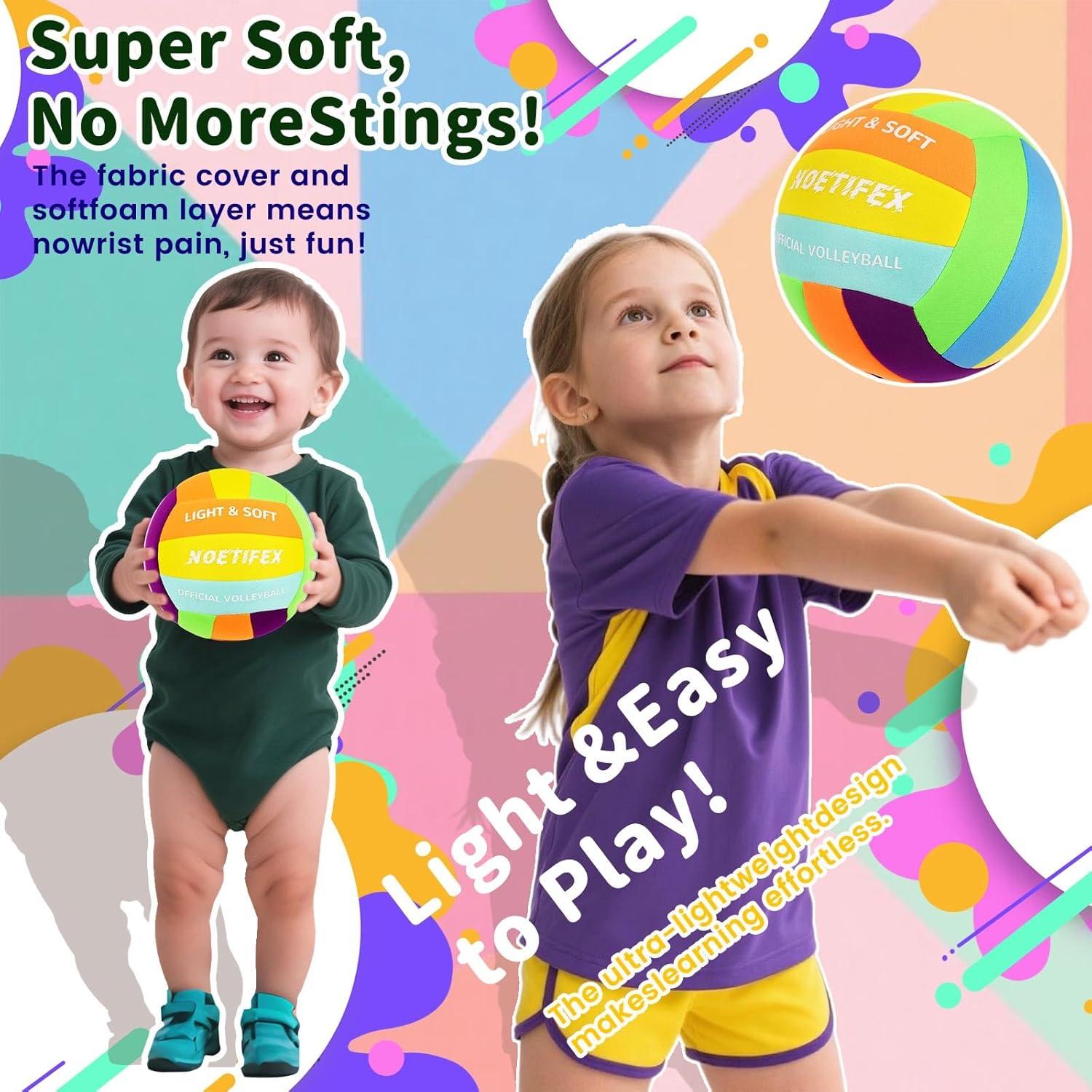 Voleibol Suave Noetifex Tamaño 5 para Niños y Principiantes