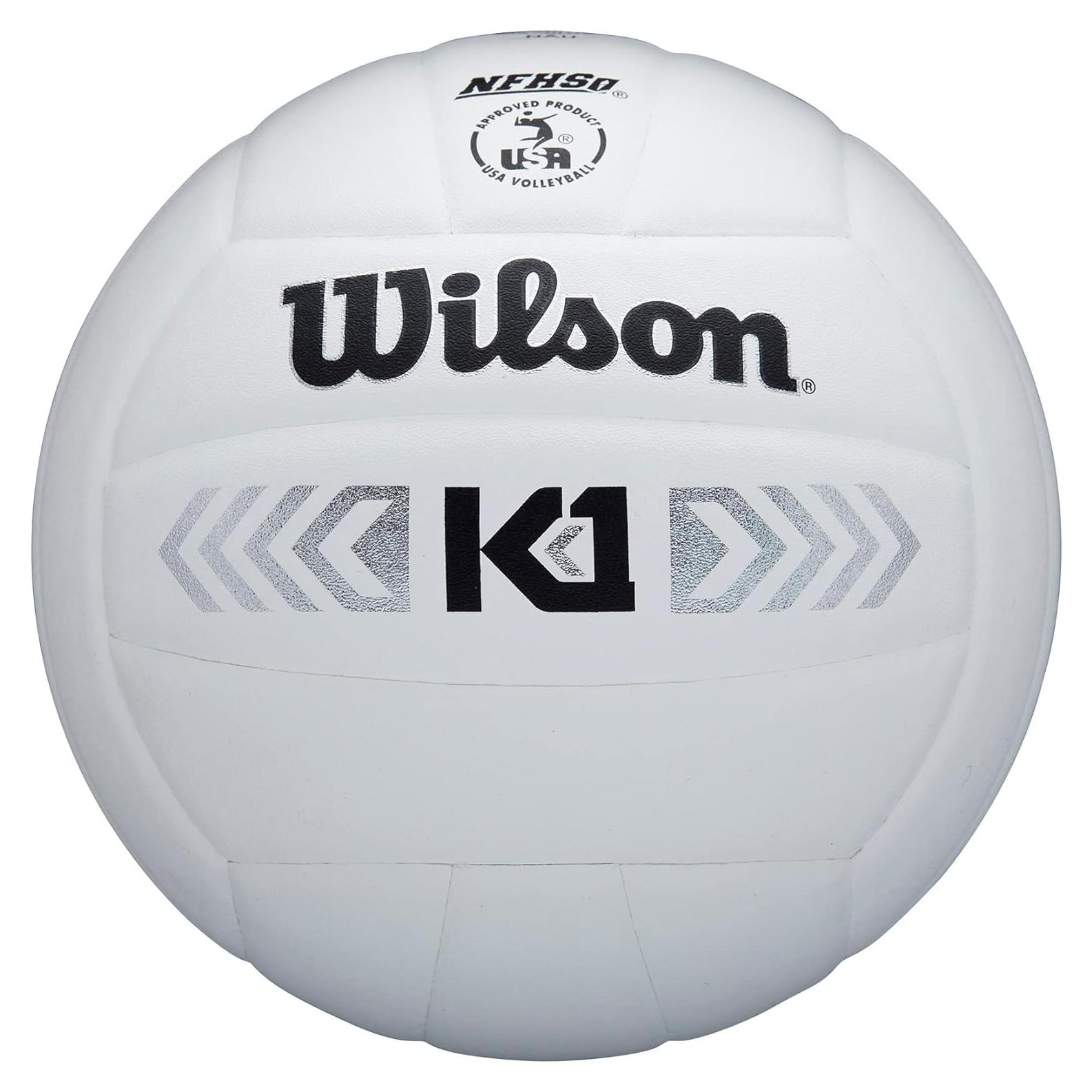 Balón de Voleibol Wilson K1 Plata - Tamaño Oficial 65-67 cm