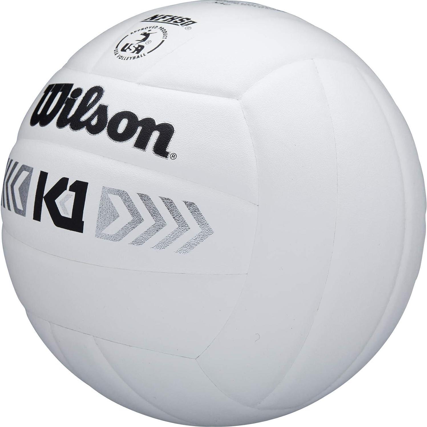 Balón de Voleibol Wilson K1 Plata - Tamaño Oficial 65-67 cm