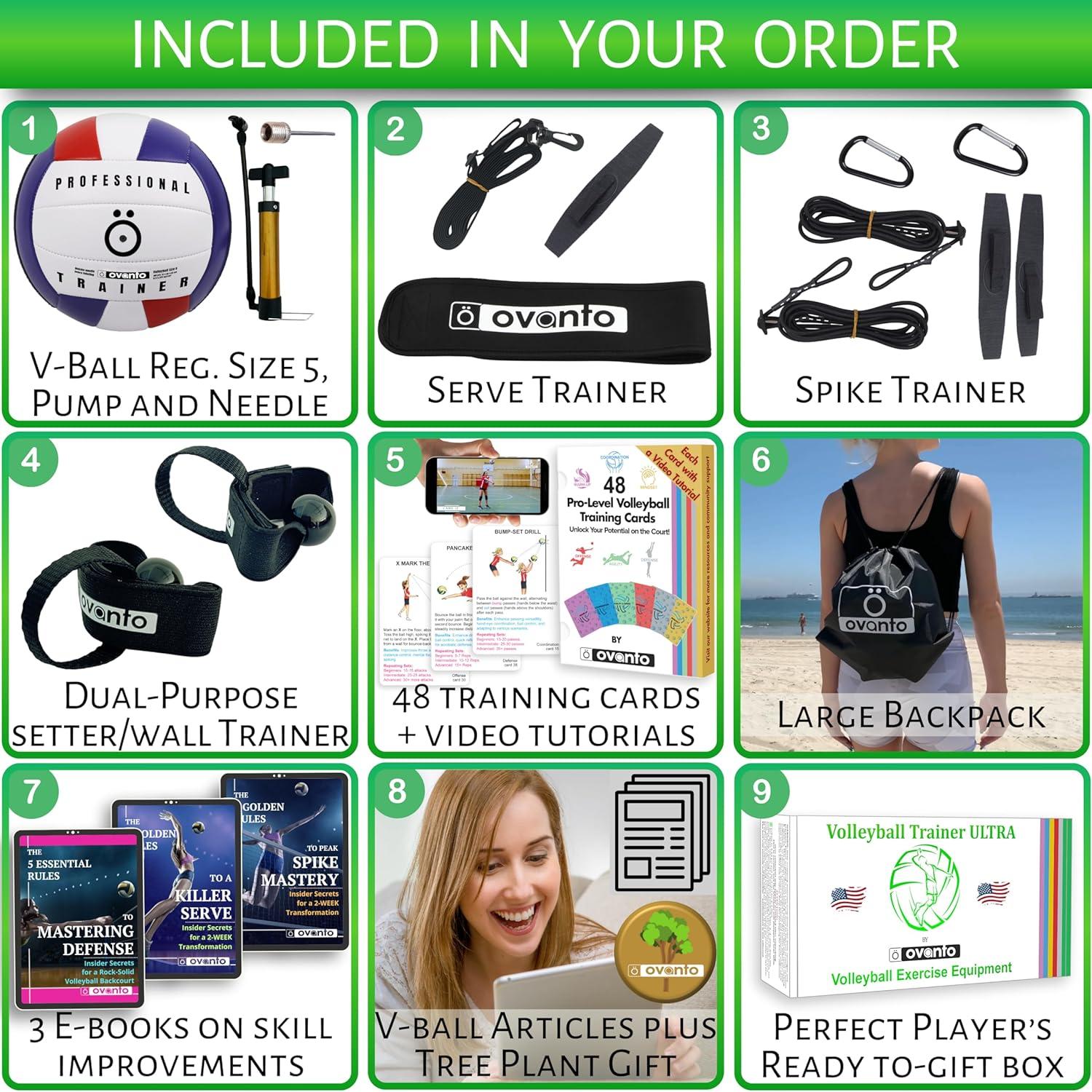 Kit de Entrenamiento de Voleibol OVANTO VT ULTRA - Ajustable y Completo