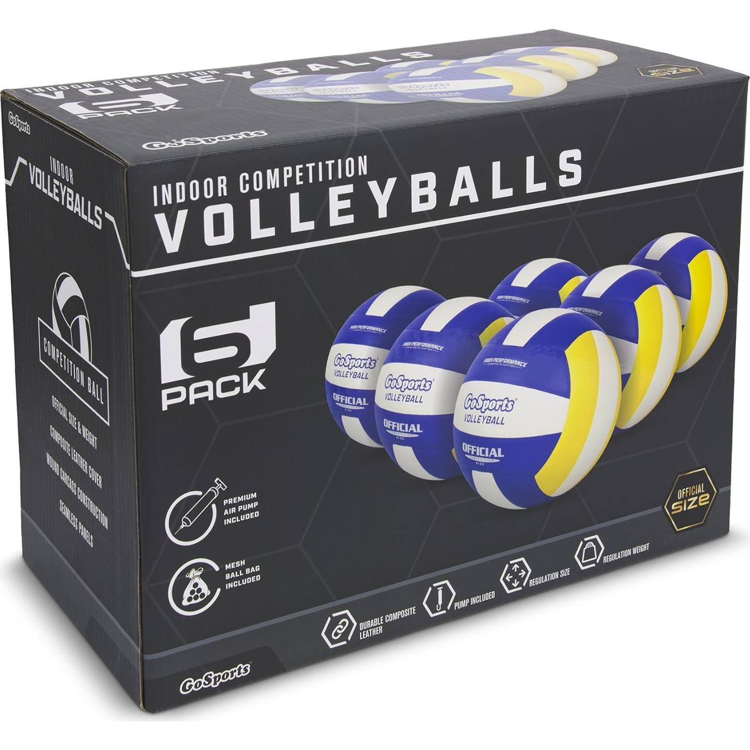 Balones de Voleibol Competencia GoSports - Paquete de 6