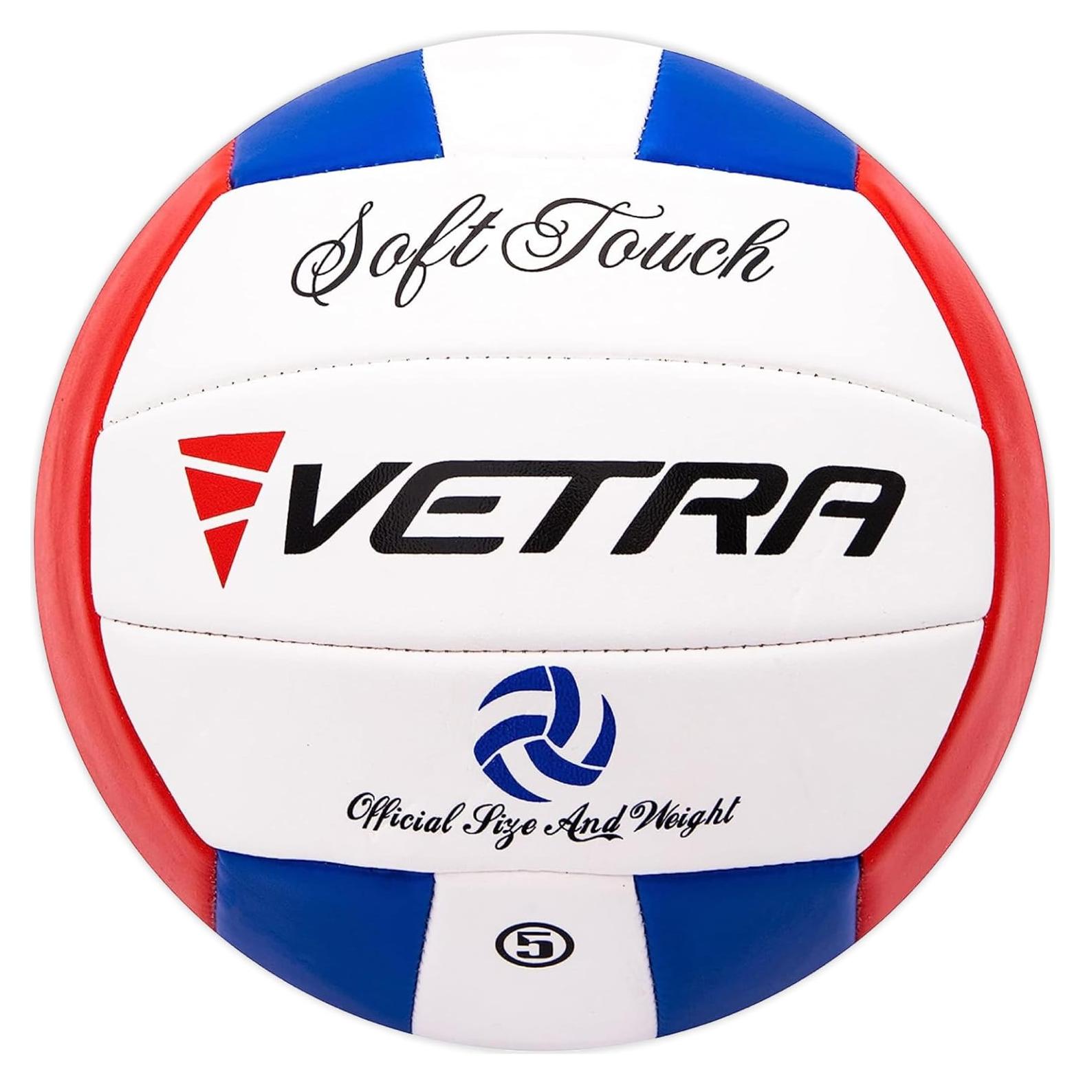 Voleibol VETRA Soft Touch Tamaño Oficial 5 PVC Azul/Rojo