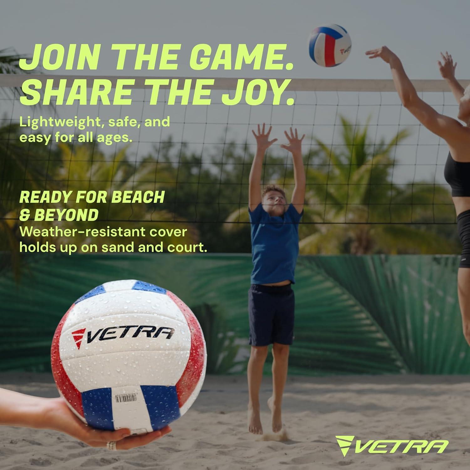 Voleibol VETRA Soft Touch Tamaño Oficial 5 PVC Azul/Rojo