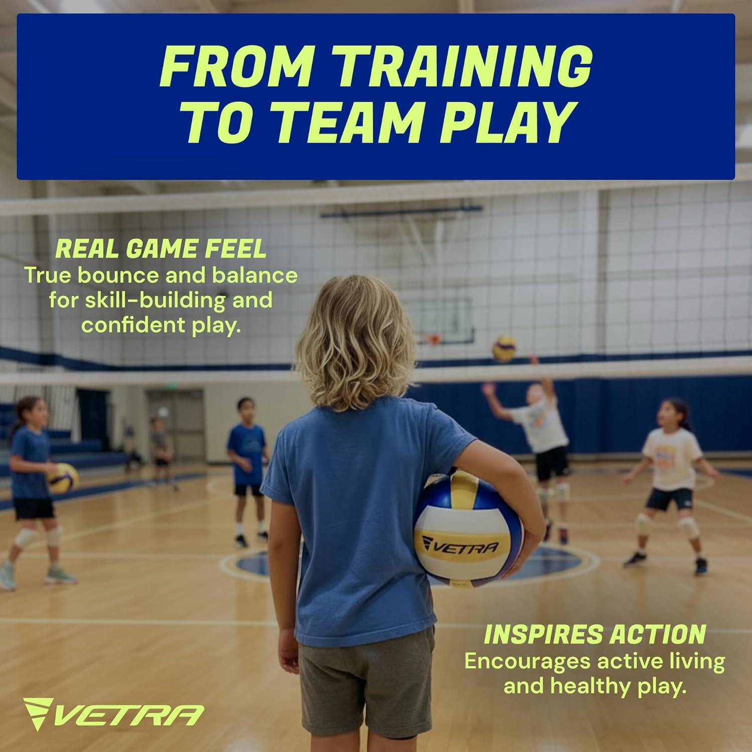 Voleibol VETRA Soft Touch Tamaño Oficial 5 PVC Azul/Rojo