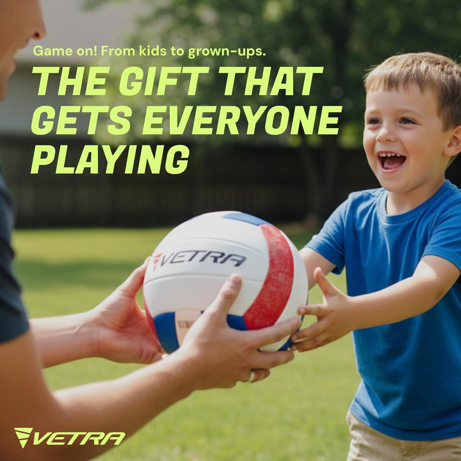 Voleibol VETRA Soft Touch Tamaño Oficial 5 PVC Azul/Rojo