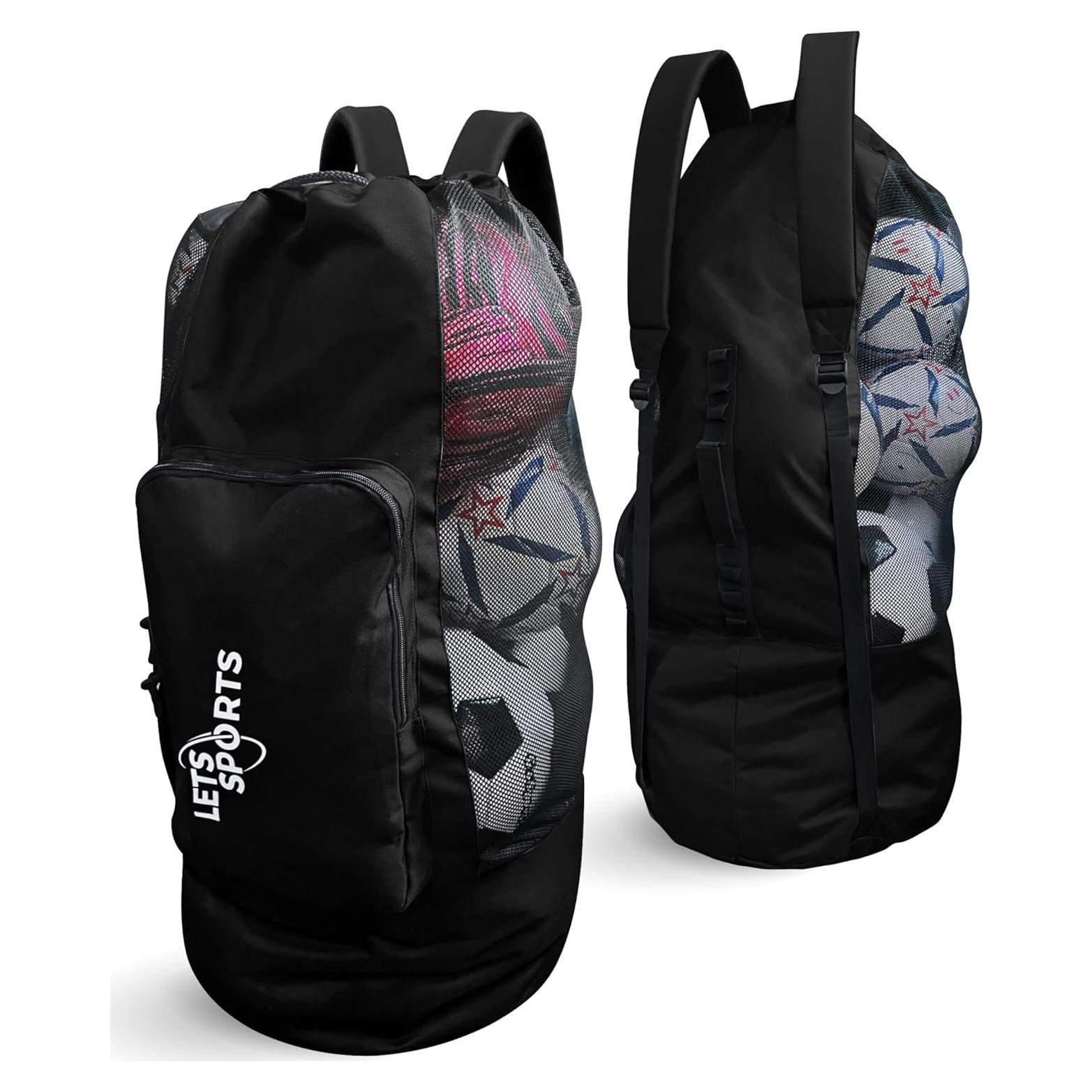 Bolsa de Balones Deportivos LETS Sports Negra 94x43 cm