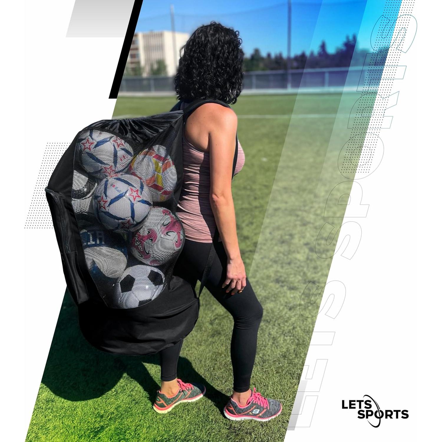 Bolsa de Balones Deportivos LETS Sports Negra 94x43 cm
