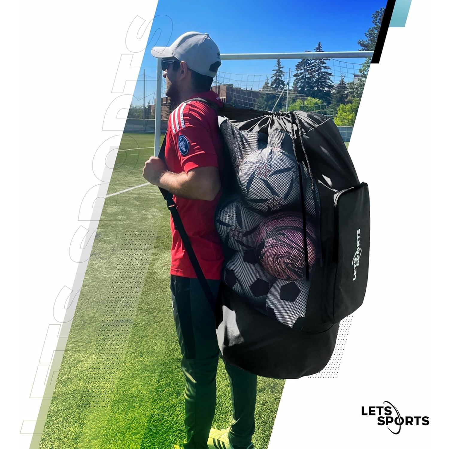 Bolsa de Balones Deportivos LETS Sports Negra 94x43 cm