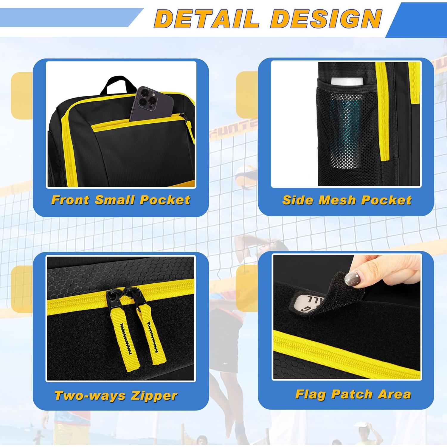 Bolsa de Voleibol DSLEAF con Soporte Externo y Espacio para Zapatos