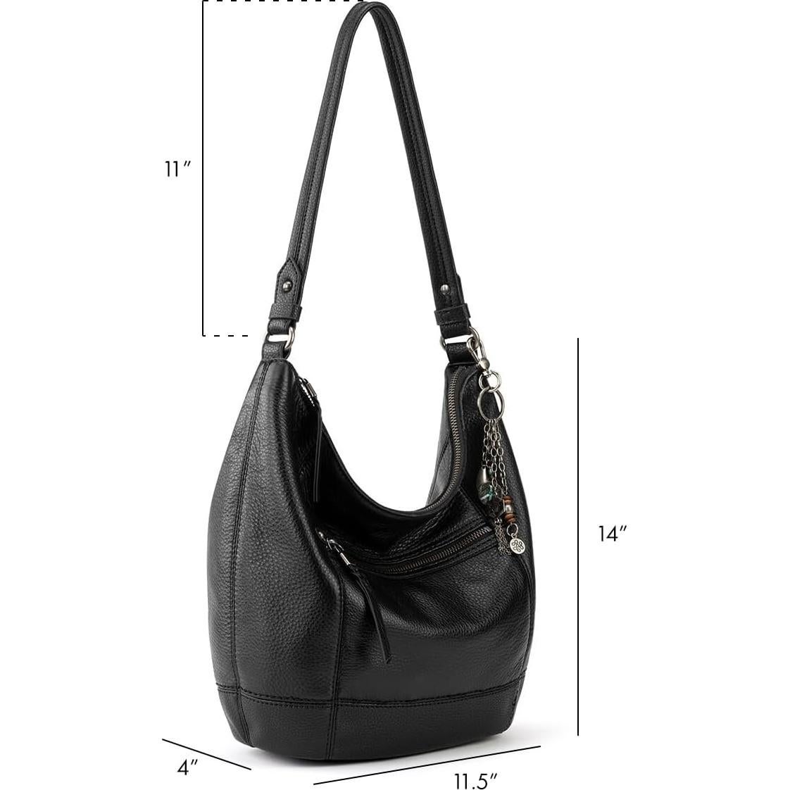 Bolso Hobo Sequoia The Sak - Cuero Premium Negro