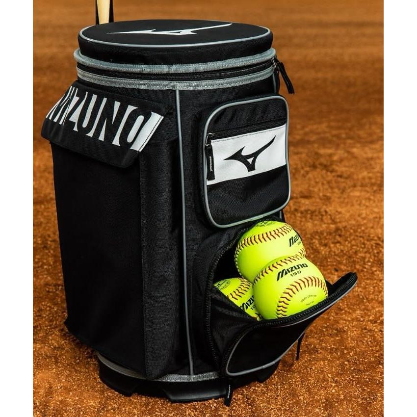 Cubo de Entrenador Mizuno X Negro para Béisbol y Softbol