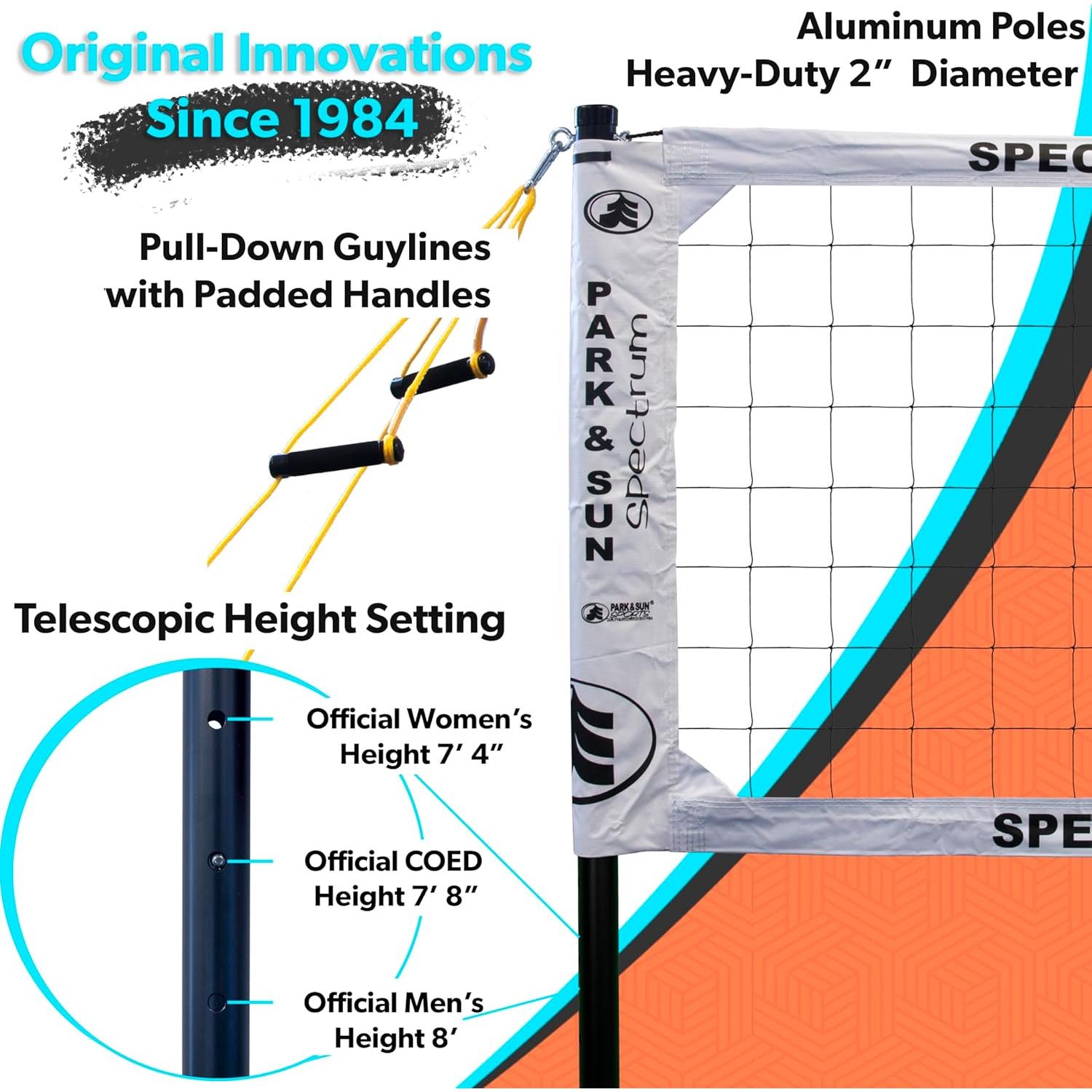 Conjunto de Voleibol Portátil Park & Sun Sports Blanco