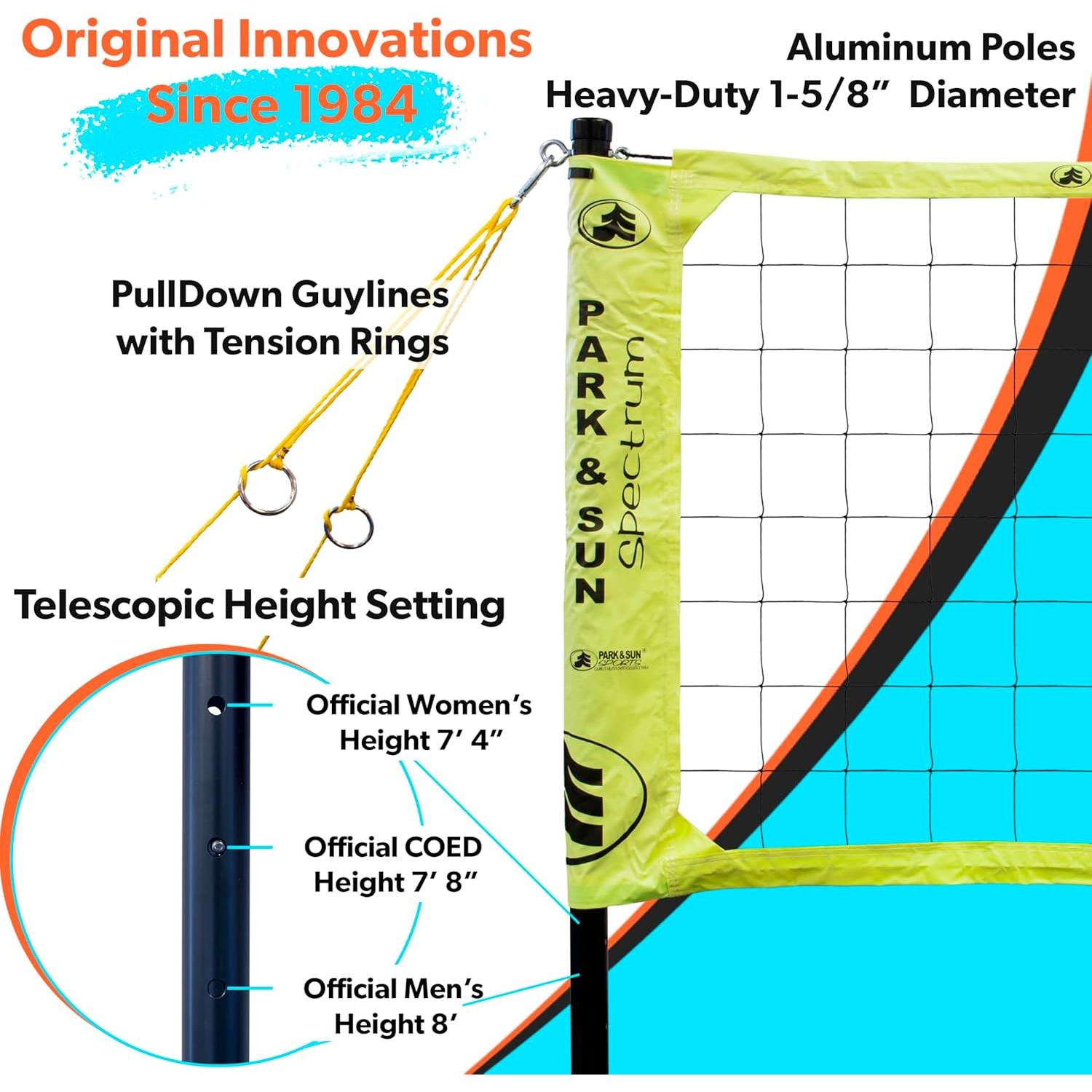 Sistema de Red de Voleibol Portátil Park & Sun Spectrum 2000