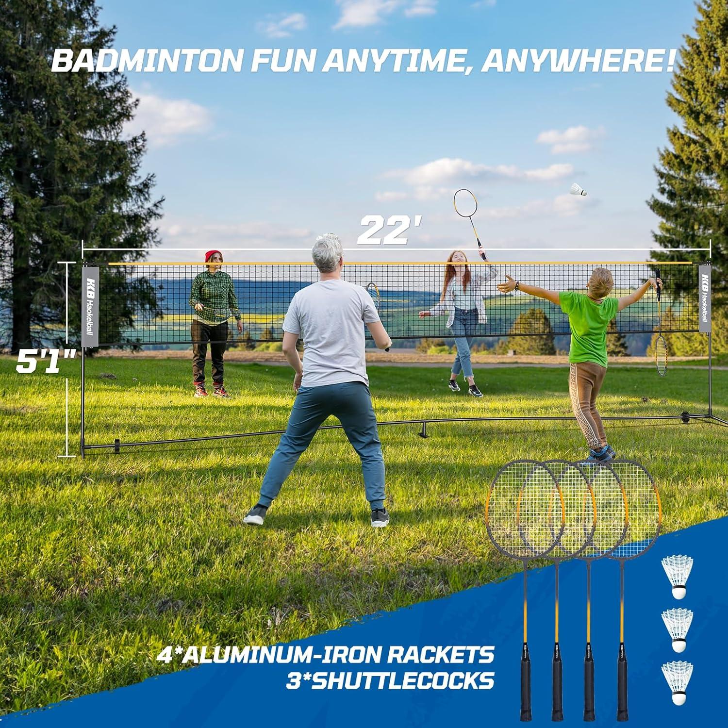 Conjunto Red Multi-Deporte Haokelball 22FT Ajustable con Accesorios